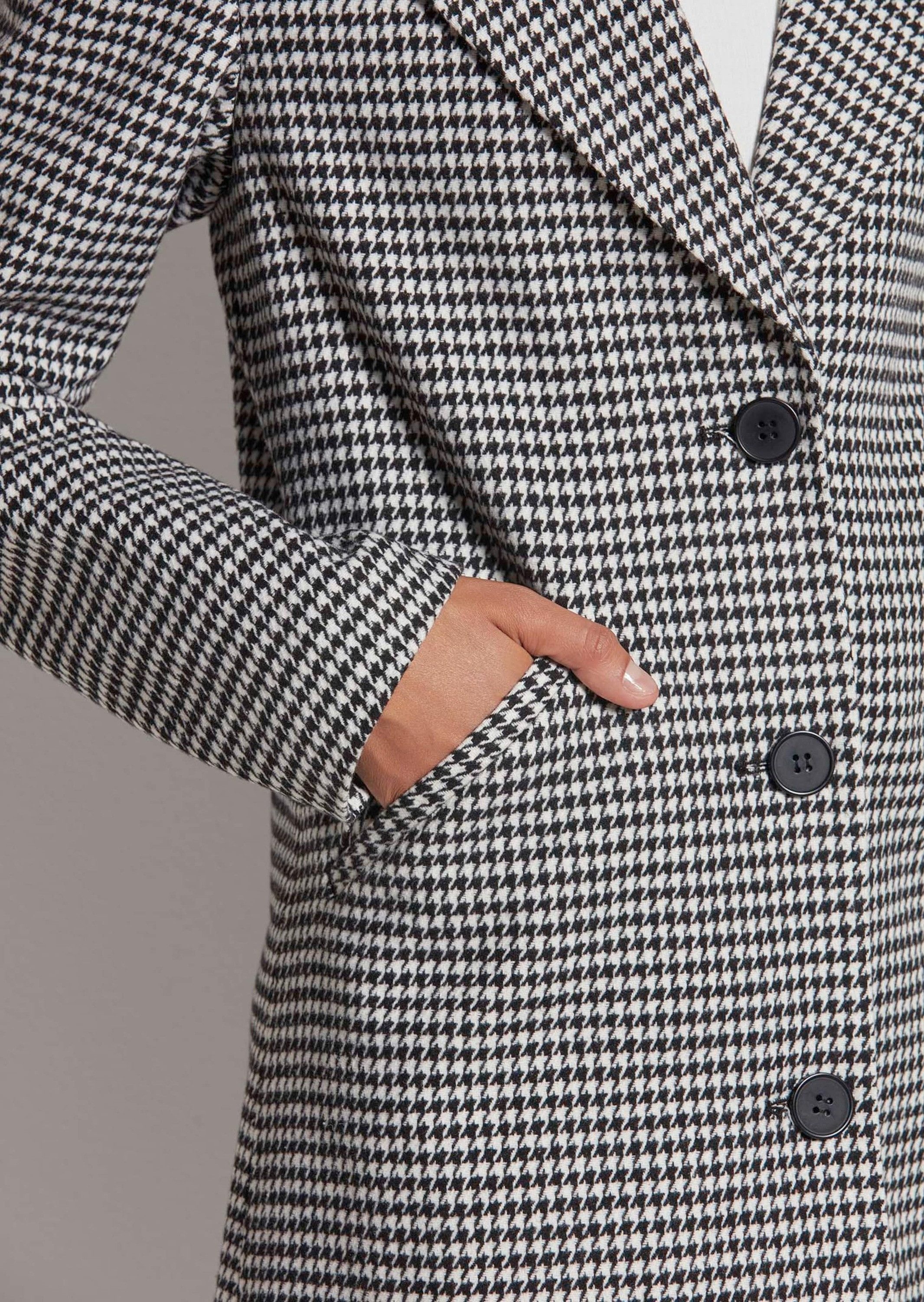 MADELEINE Kurzmantel Mantel mit Hahnentritt-Muster