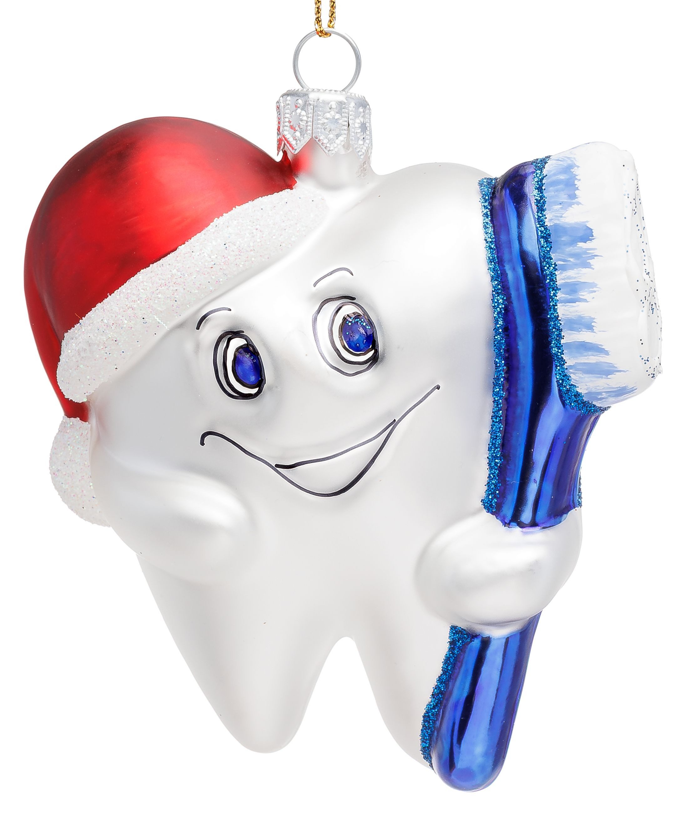 SIKORA Weihnachtsbaumkugel Zahn mit Bürste besondere Weihnachtskugel Glas F günstig online kaufen