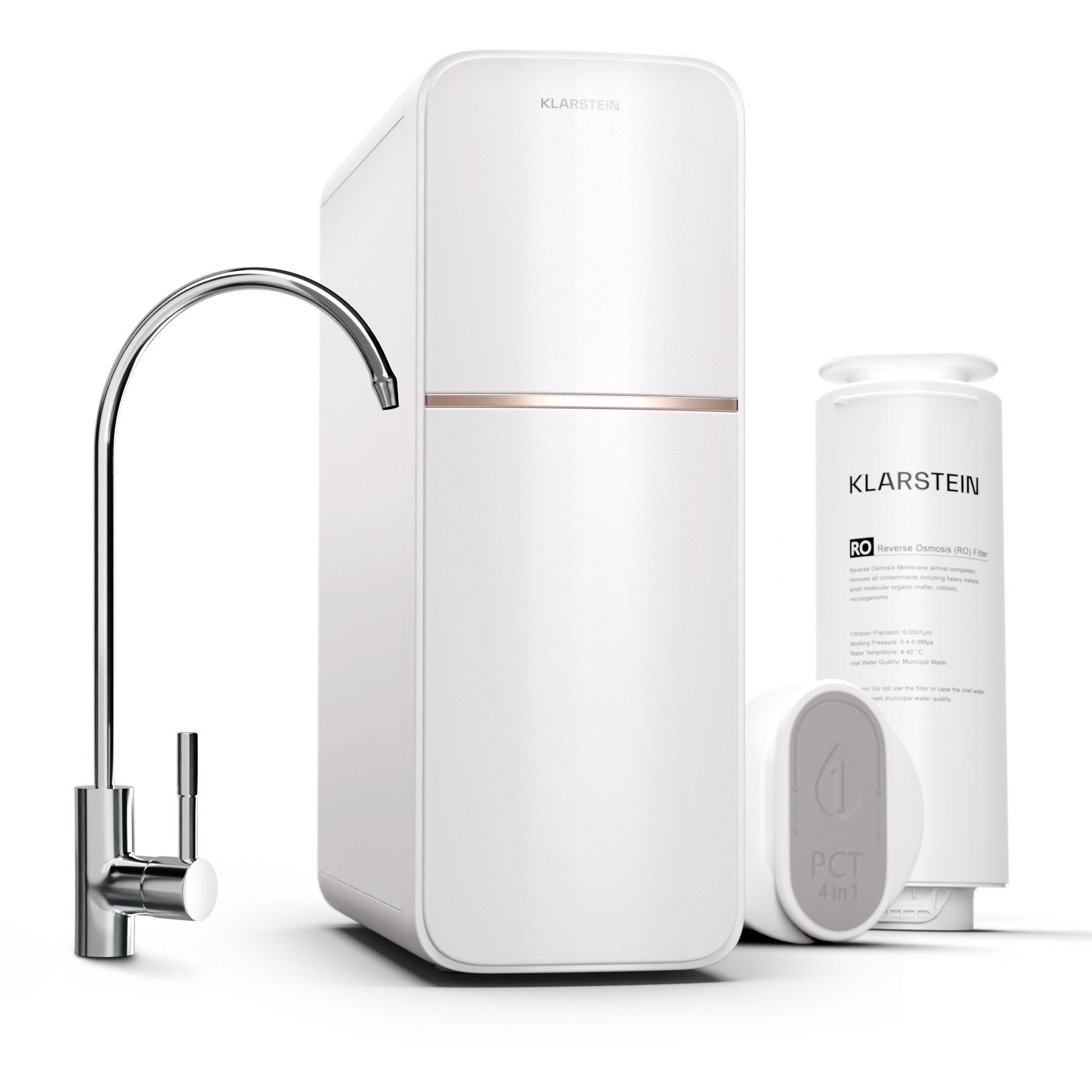 Klarstein Wasserfilter PureLine 600 Wasserfiltersystem, Zubehör für PureLine 600,  RO-Filter Wasserfilter maschine Wasserhahn Home Office