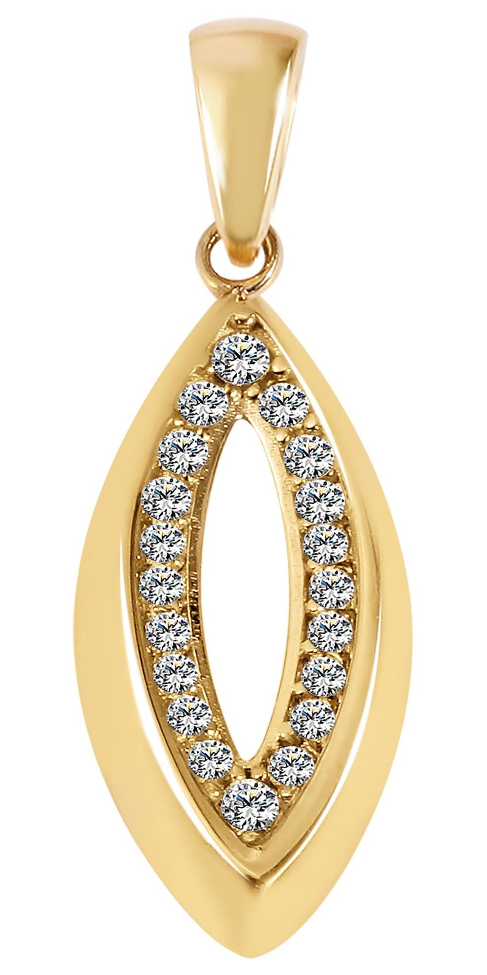 Kettenanhänger Anhänger aus 333 Gold mit Zirkonia