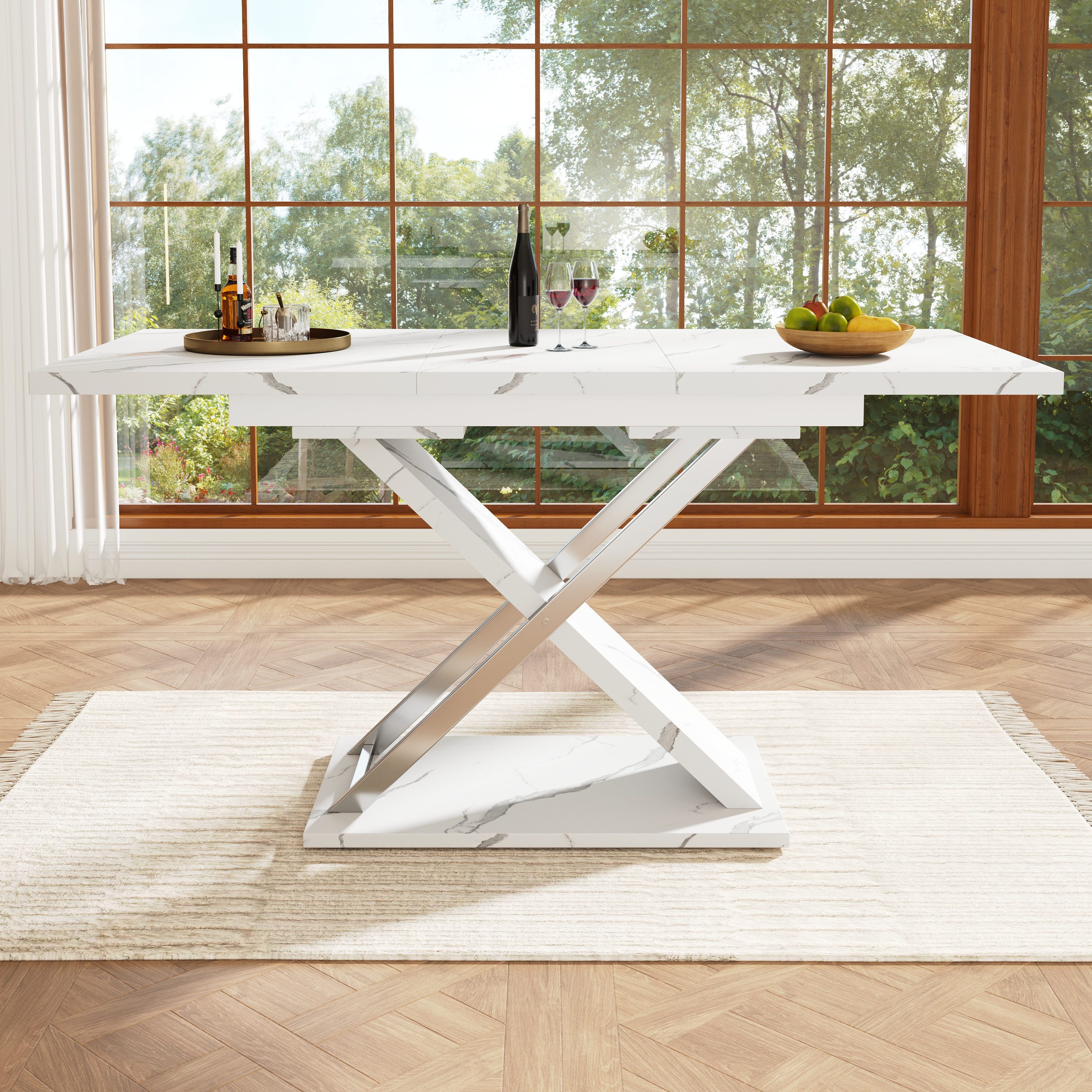 HAUSS SPOLE Esstisch Ausziehtisch 118-157×75cm, Wohnzimmertisch günstig online kaufen