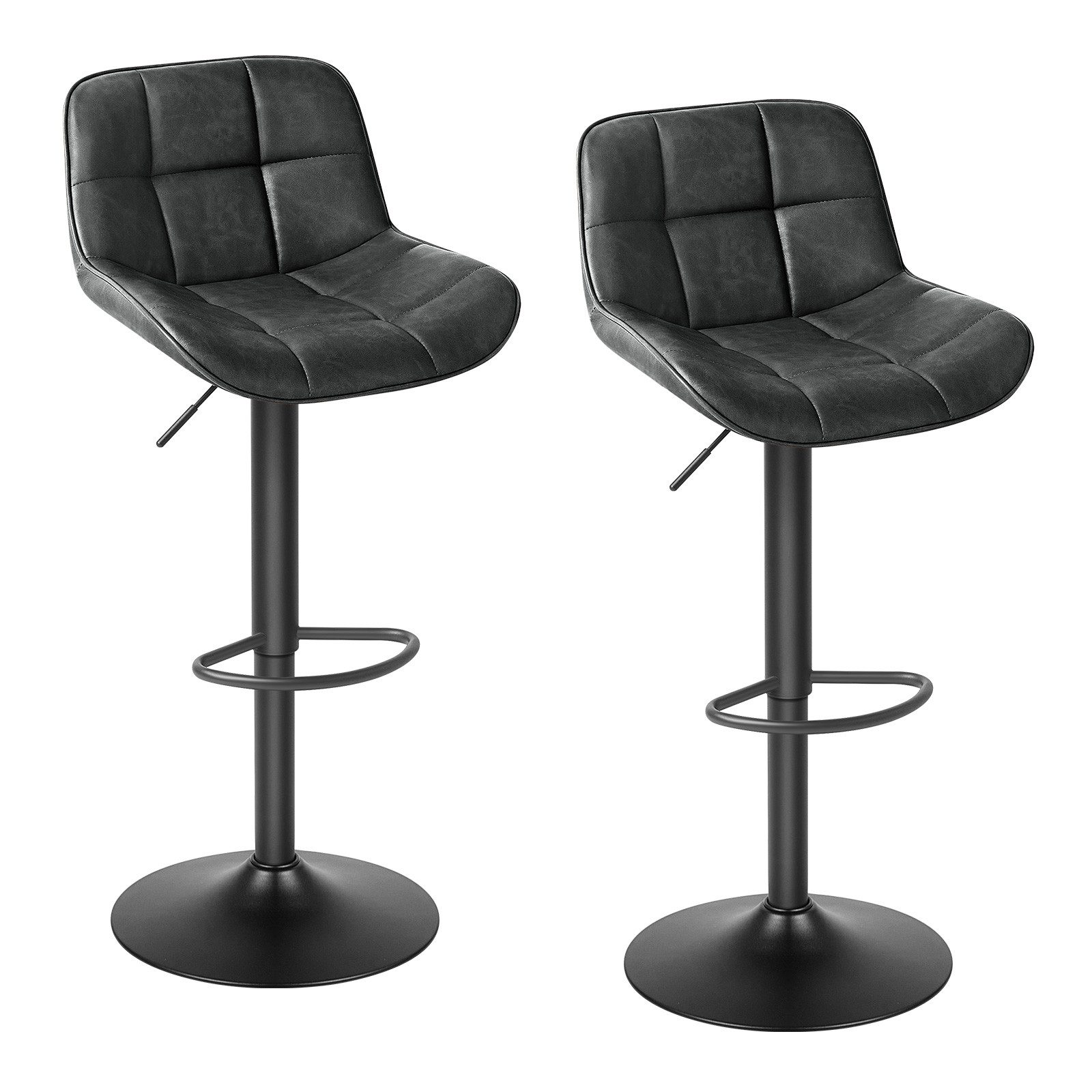 EUGAD Barhocker (2 St), Kunstleder höhenverstellbar 360° drehbar aus Metall günstig online kaufen