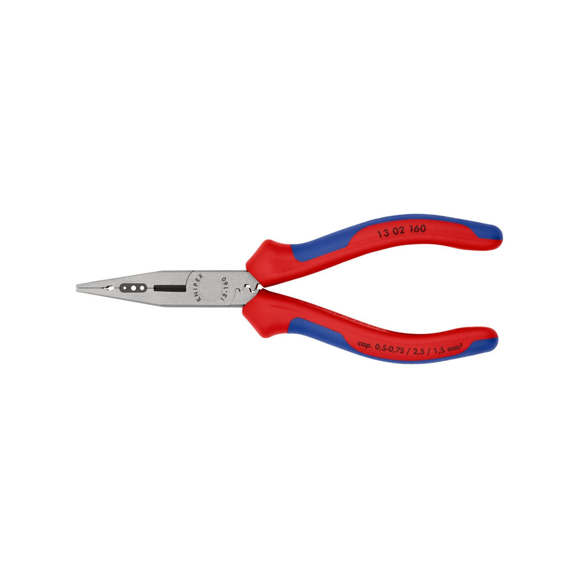 Knipex Abisolierzange KNIPEX 13 02 160 Verdrahtungszange mit Comfort-Griffen schwarz atramen