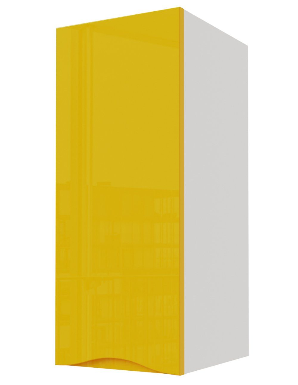 Feldmann-Wohnen Klapphängeschrank Napoli (Napoli) 30cm Front-, Korpusfarbe und Ausführung wählbar grifflos 1-türig RAL 7035 lichtgrau Hochglanz