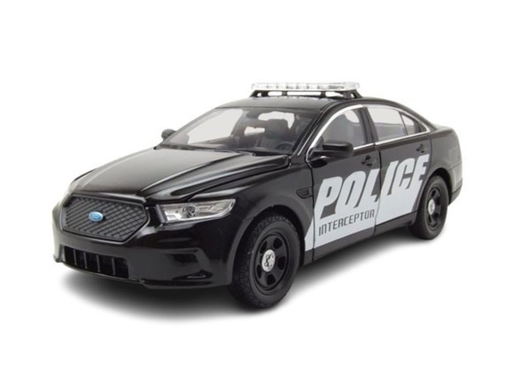 Welly Modellauto Ford Taurus Police Interceptor 2013 schwarz weiß, Maßstab 1:24