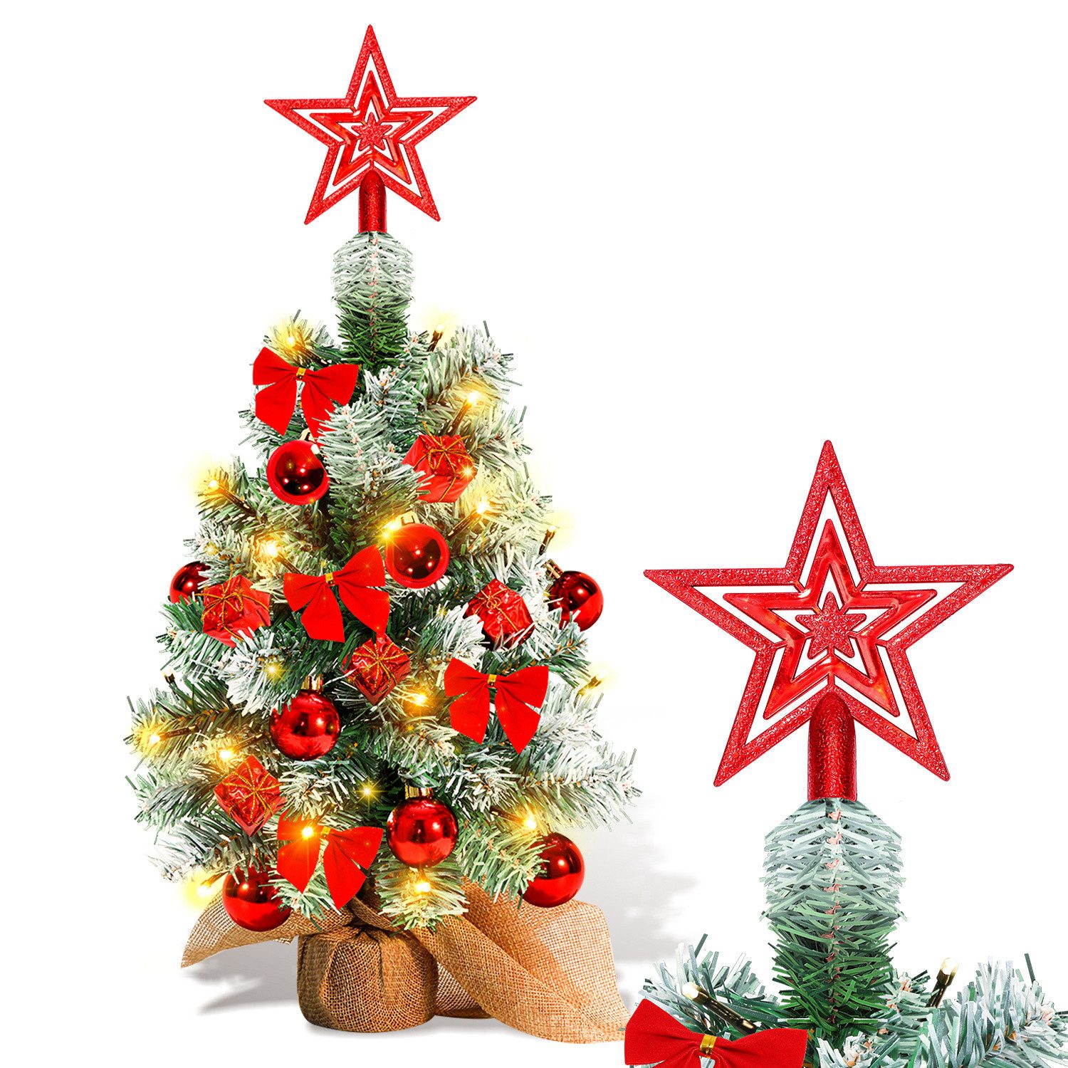Clanmacy Künstlicher Weihnachtsbaum Mini Weihnachtsbaum, 40cm Tisch-Weihnac günstig online kaufen