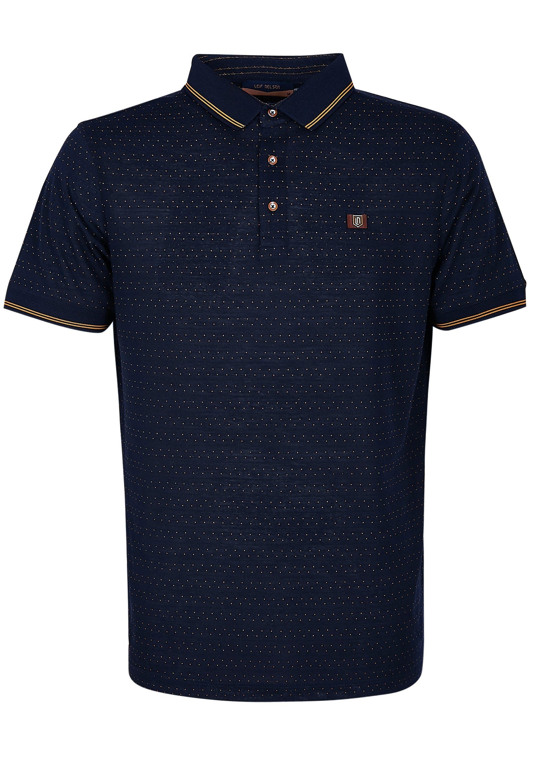 blau Herren T-Shirt Polo Poloshirt Leif Nelson LN-55380