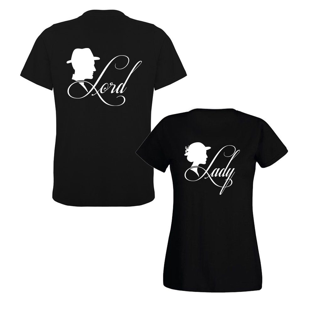 G-graphics T-Shirt Lord & Lady Paar- / Partner-Set zum selbst  zusammenstellen, Aufdruck auf der Vorder- oder Rückseiteseite wählbar,  Spruch/Sprüche/Print/Motiv, für Sie & Ihn
