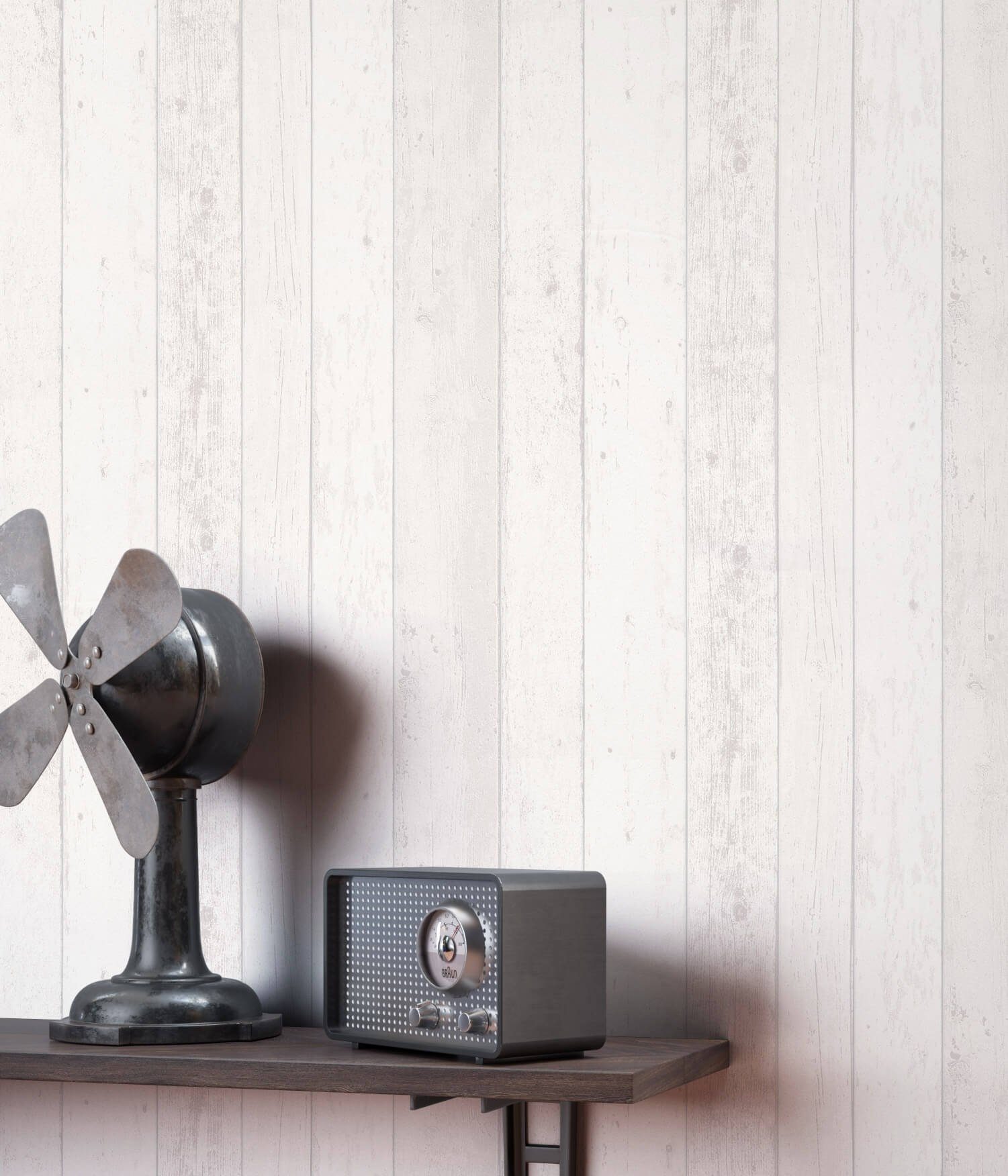 Newroom Vliestapete, Grau Tapete Landhaus Holz günstig online kaufen