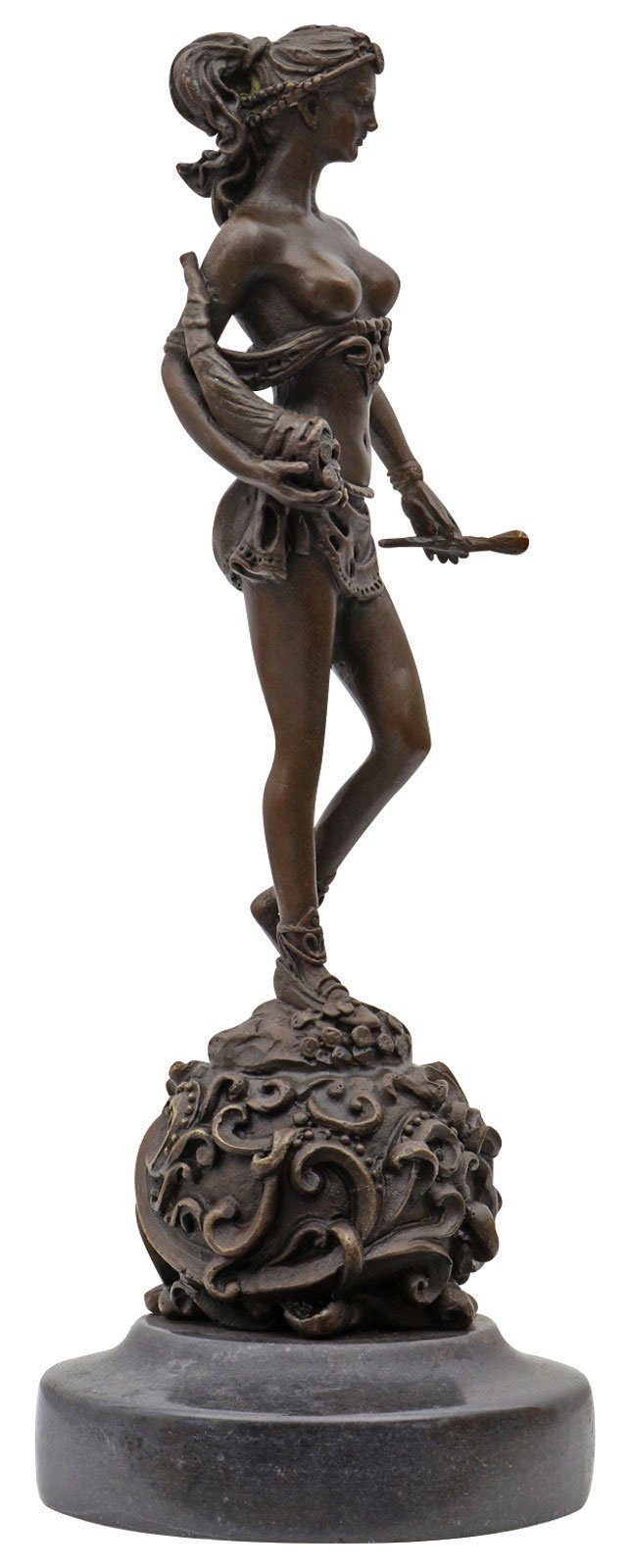 Bronze im Antik-Stil Aubaho Figur Skulptur Bronzeskulptur 24cm Amazone