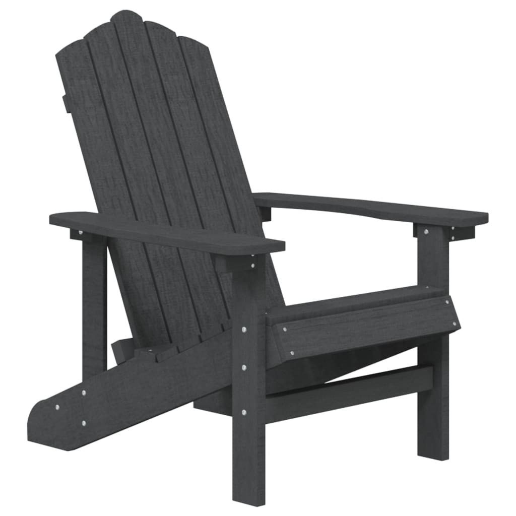 vidaXL Gartenstuhl Adirondack-Gartenstuhl HDPE Anthrazit (1 St)