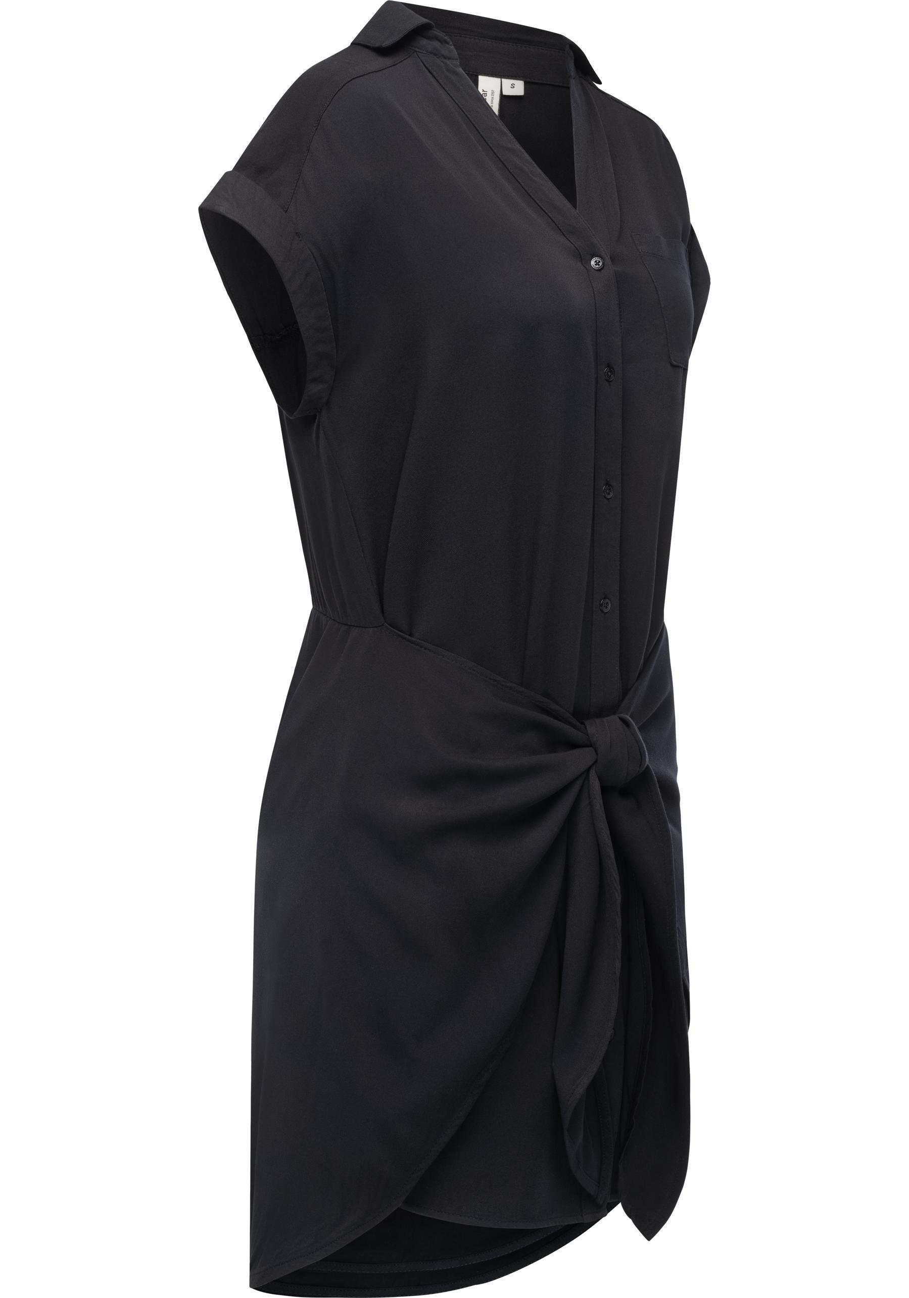 Ragwear Blusenkleid Bahaya stylisches Damen Sommerkleid mit Bindeband