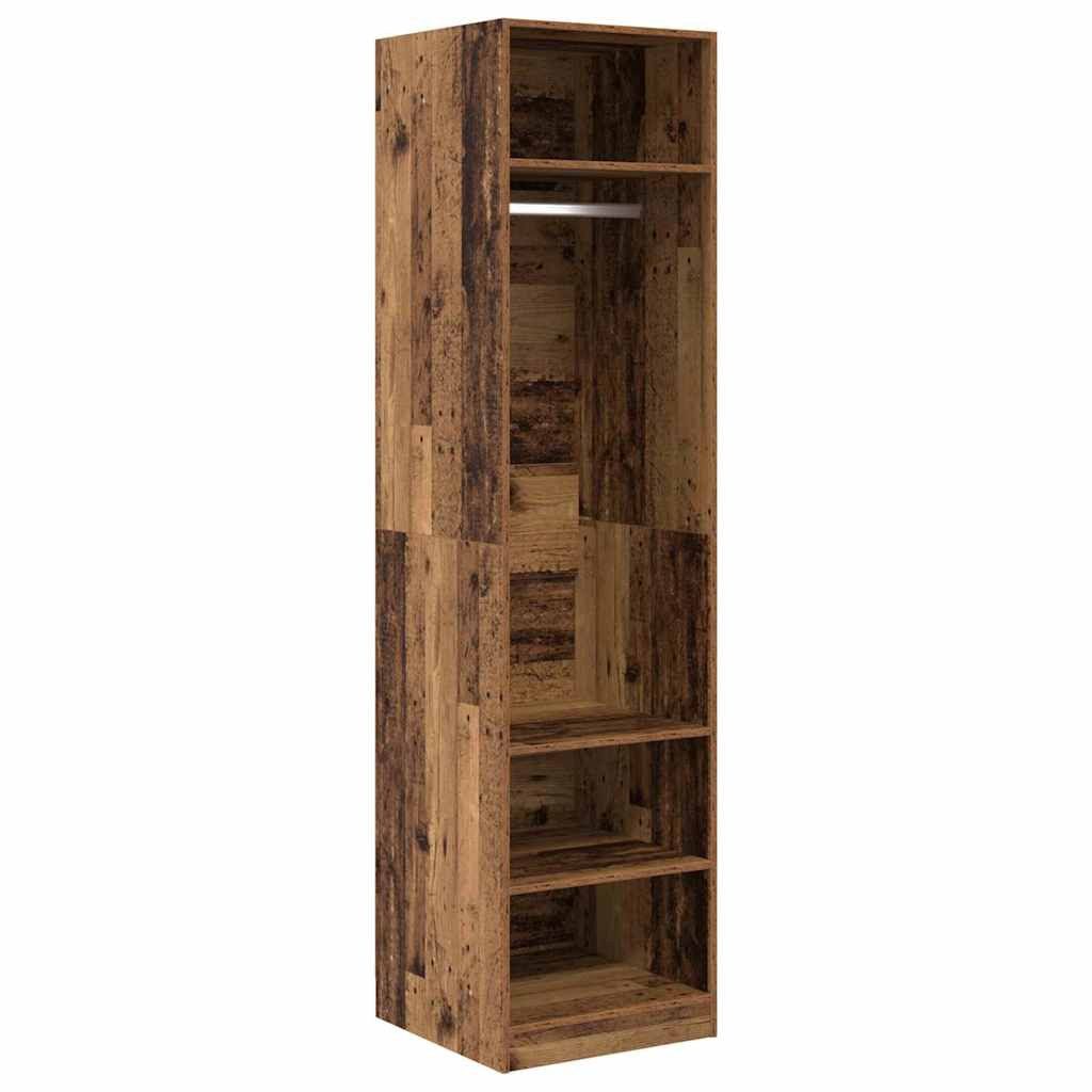 vidaXL Kleiderschrank Kleiderschrank mit Regal Altholz 50 x 50 x 200 cm Holzwerkstoff (1-St)