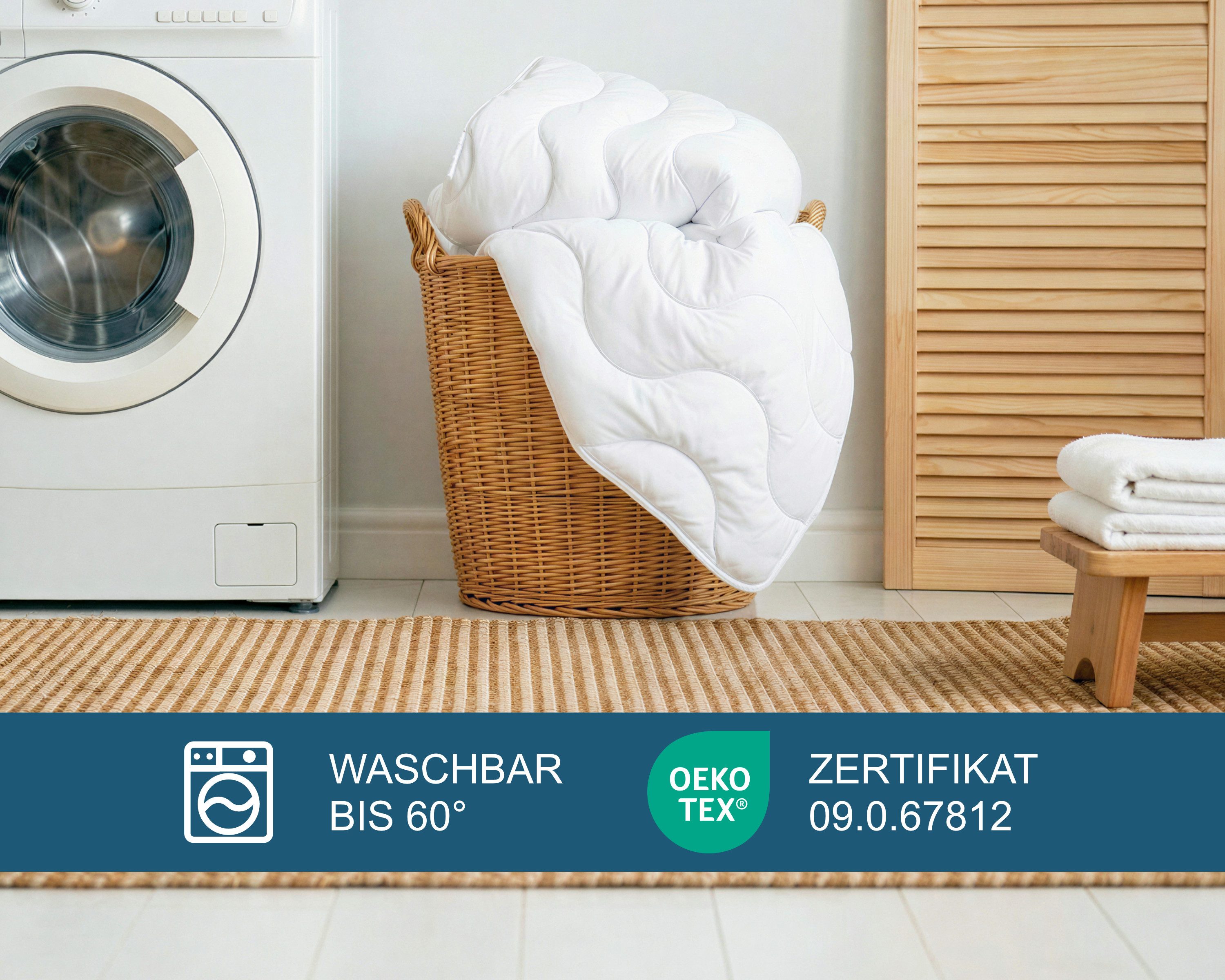 OTTO home Microfaserbettdecke Mailo Bettdecke 135x200 cm, 155x220 cm, Füllung: Polyester, Bezug: Microfaser-Feinbatist, Sommer, Winter, Decke, kuschelweicher Mi – Bild 5 von 5