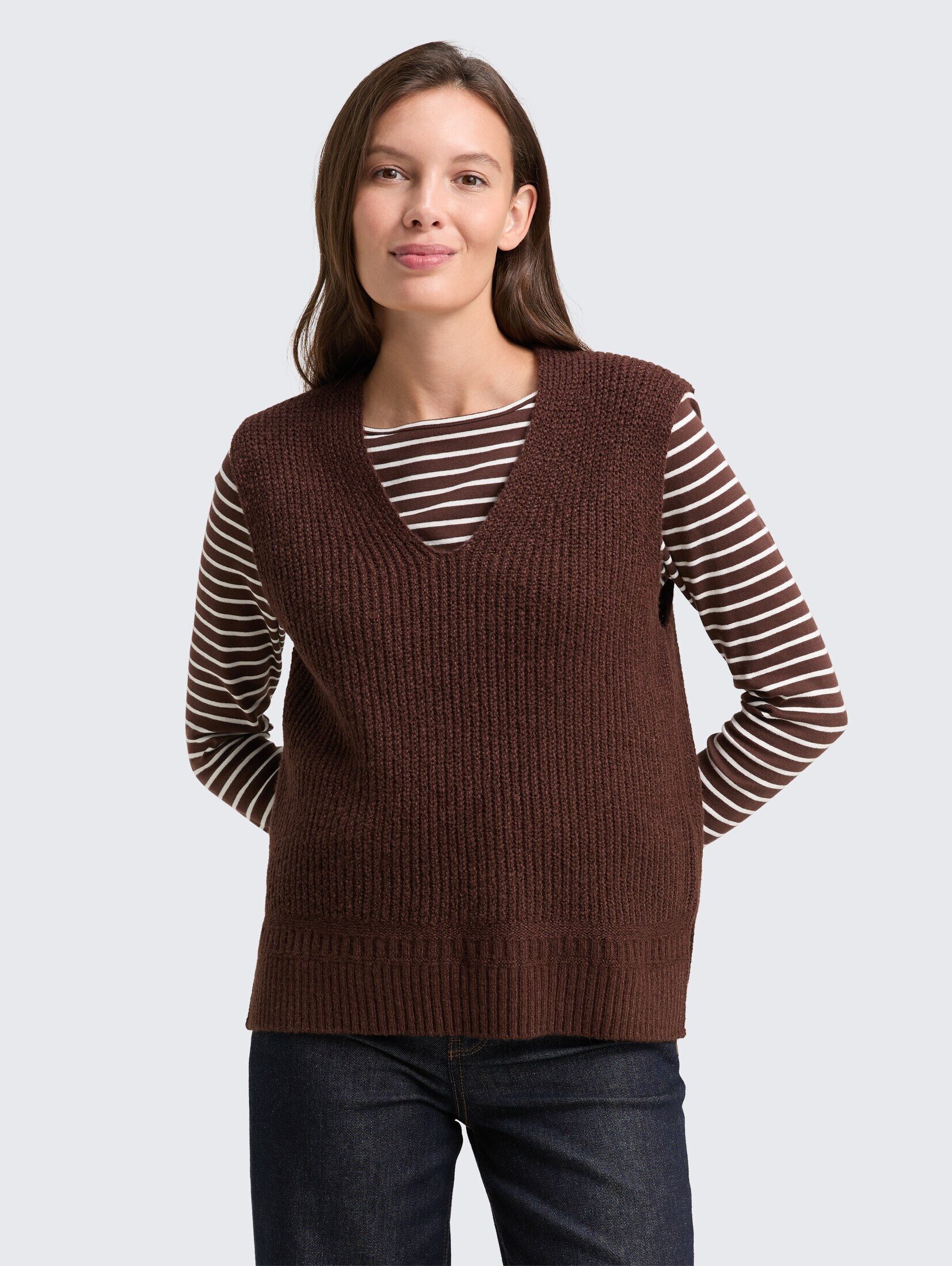 TOM TAILOR Strickpullover Pullover & Strickjacken Pullunder mit V-Ausschnit günstig online kaufen