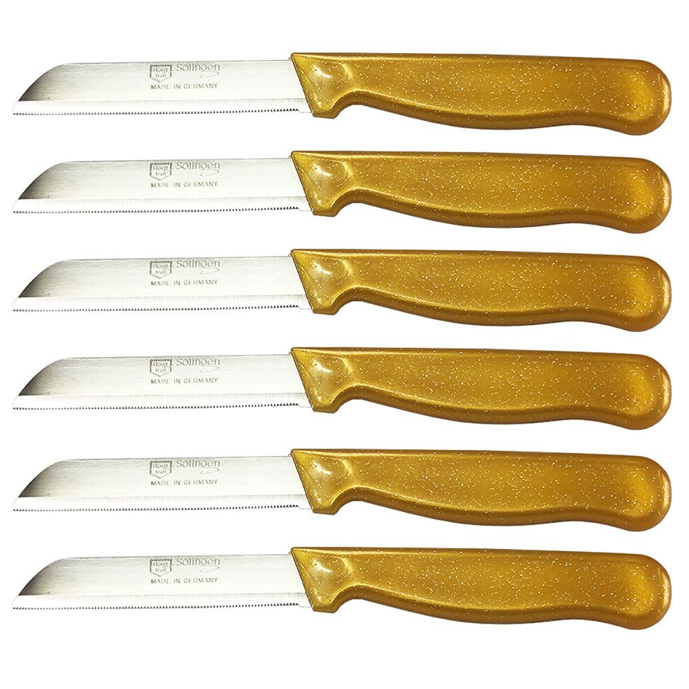 Visaggio Obstmesser Solingen Allzweckmesser Schälmesser Gemüsemesser Küchenmesser, Wellenschliff Solingen Ножи, Flitter Optik, Edelstahl (rostfrei)