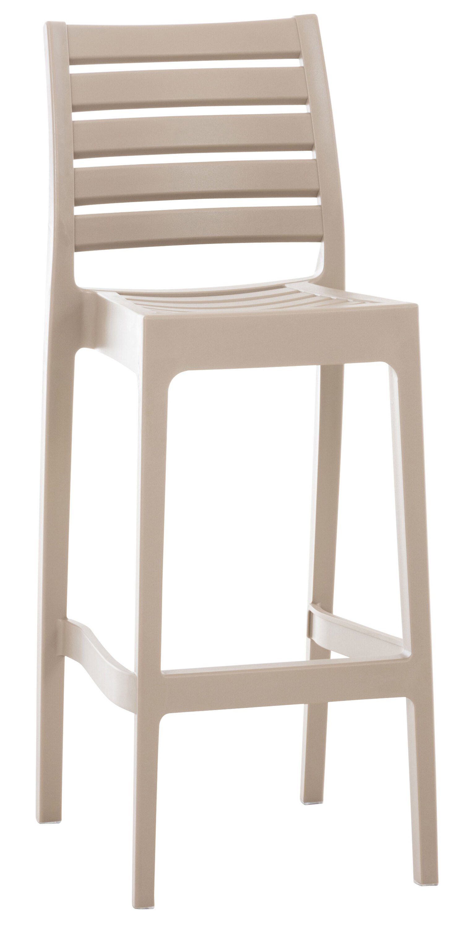 Fußstütze - (mit für Theke Kunststoff angenehmer Hocker Kunststoff Sitzfläche: & - TPFLiving Barhocker Gestell Küche), Ares Schlamm