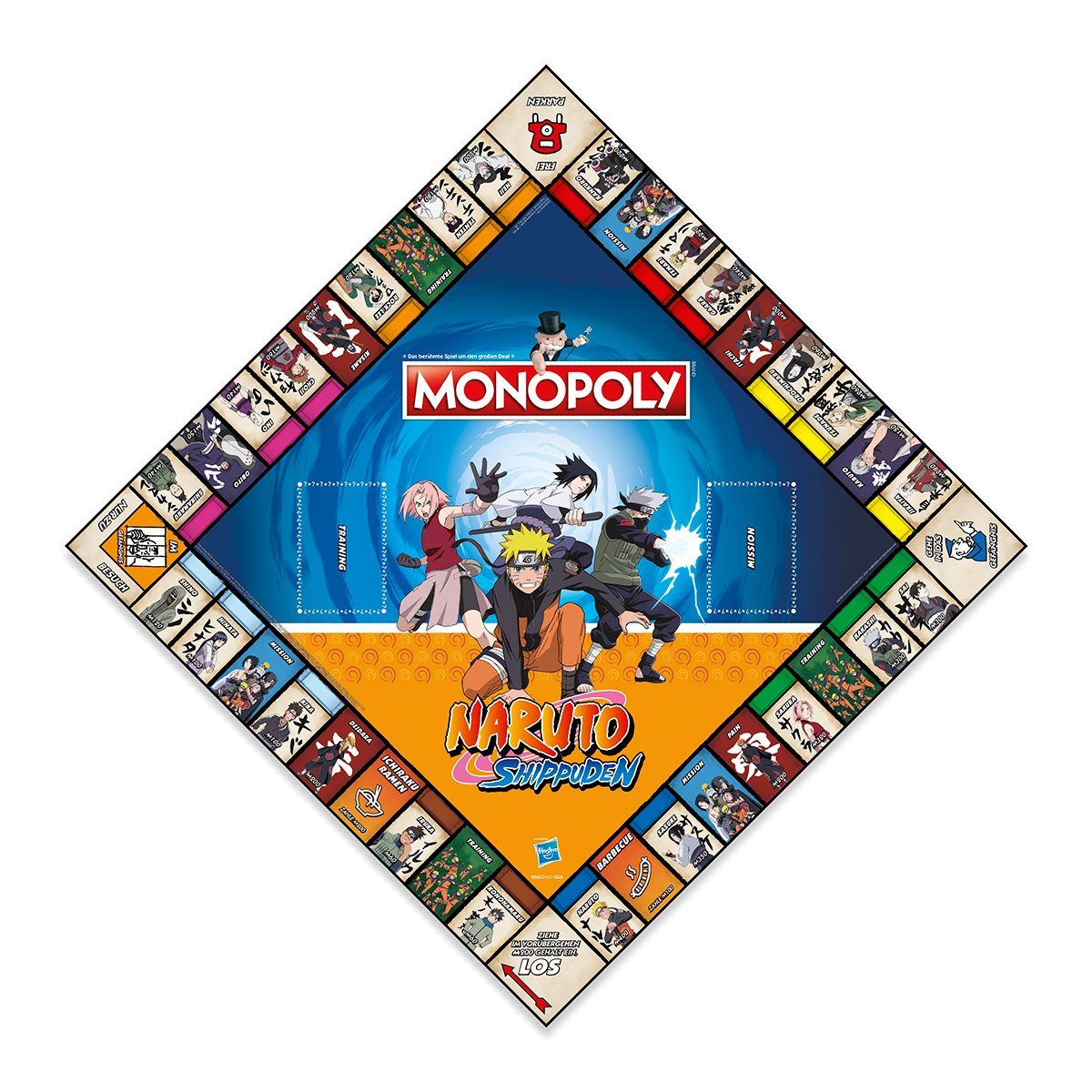 Winning Moves Spiel Monopoly Naruto (deutsch) Brettspiel Gesellschaftsspiel, Brettspiel