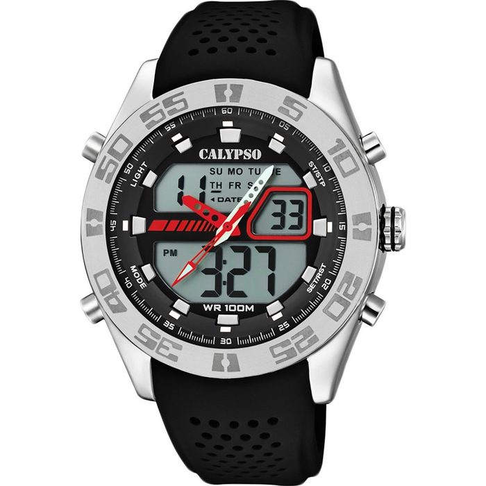 CALYPSO WATCHES Digitaluhr Calypso Herren Uhr K5774/4 (Armbanduhr) Herren Armbanduhr rund Kunststoff PUarmband schwarz Sport