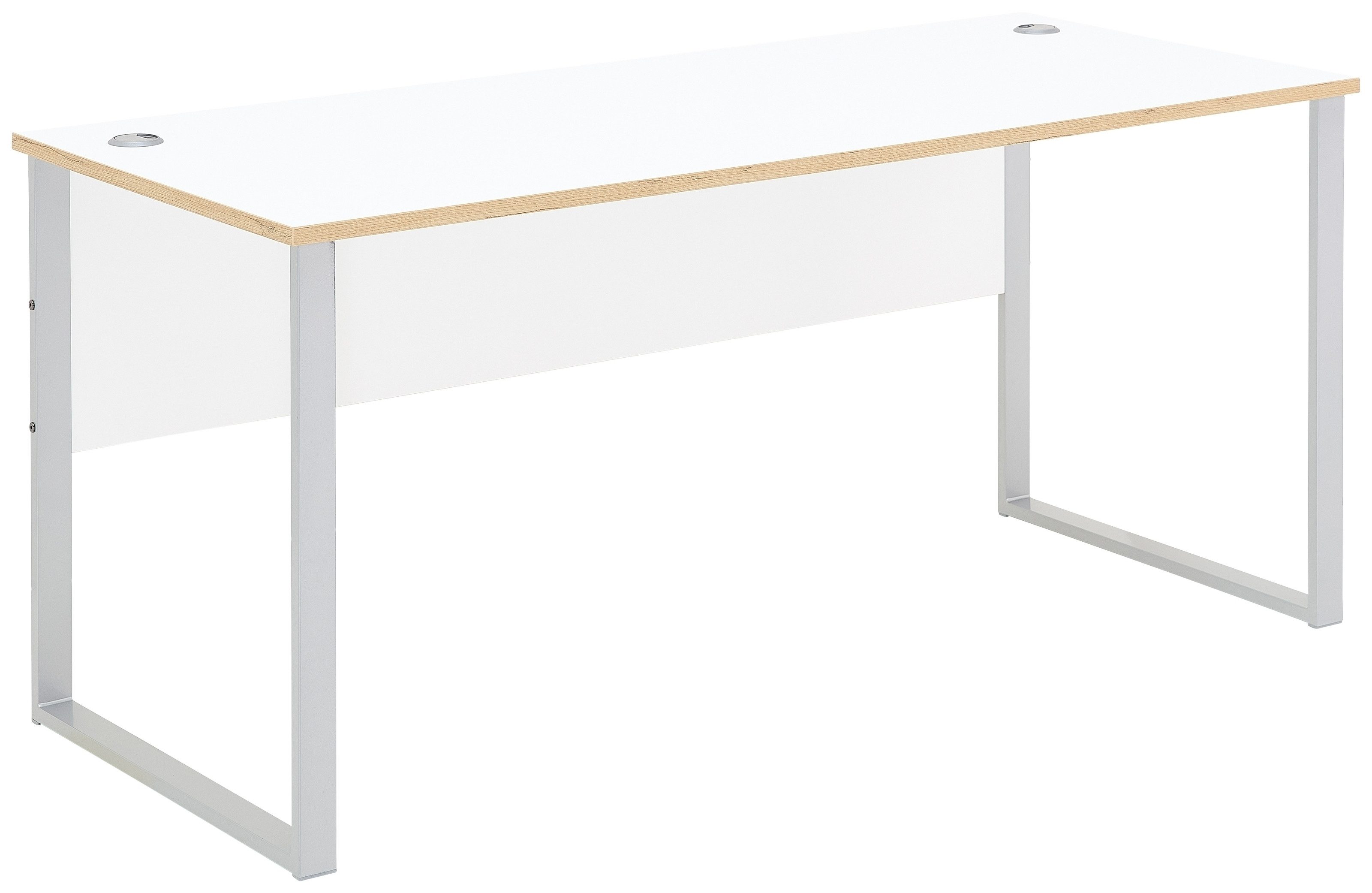 freiraum Schreibtisch Memphis, in Weiß / Artisan / silber - 170x77x73 (BxHxT)