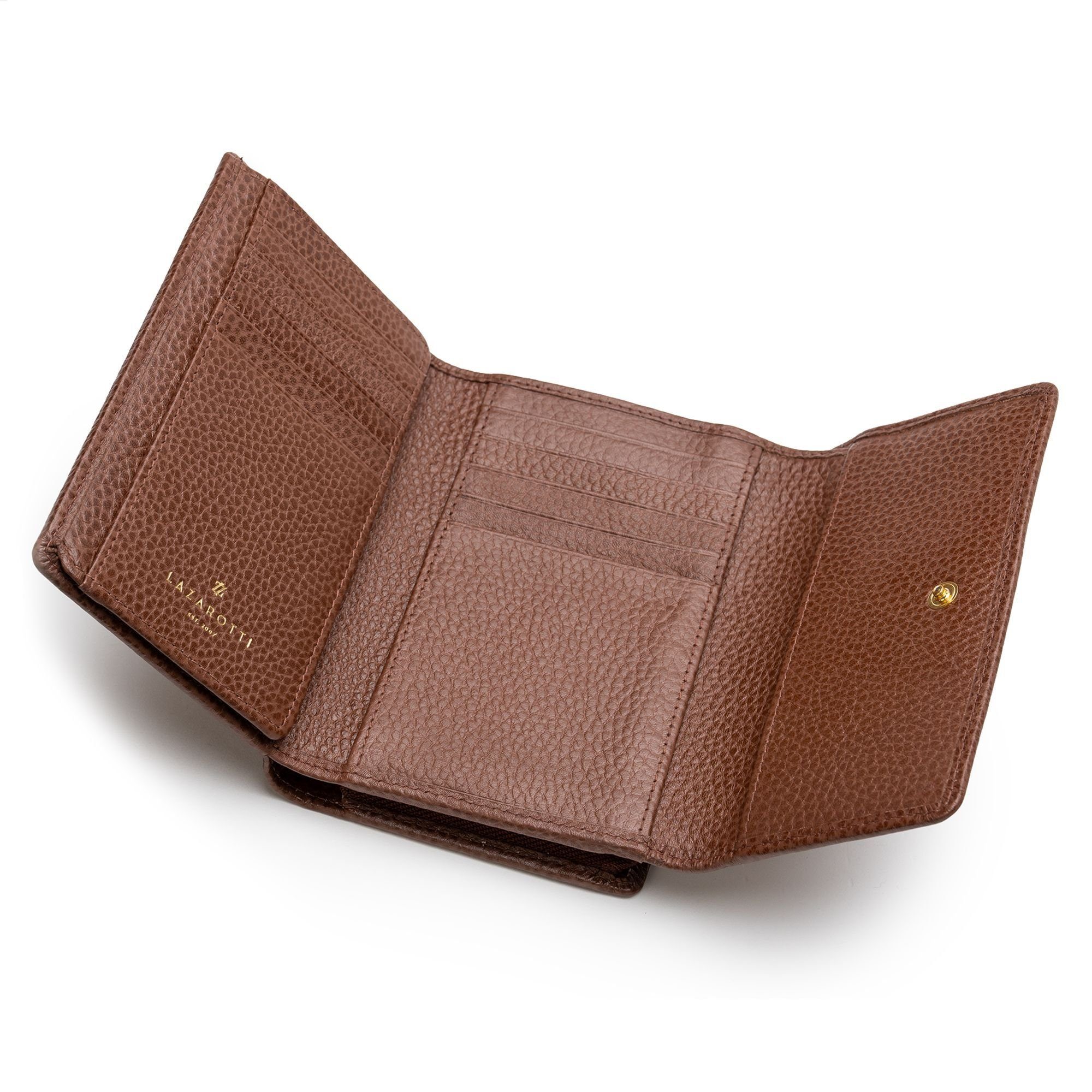 brown Leather, Lazarotti Leder Geldbörse Bologna
