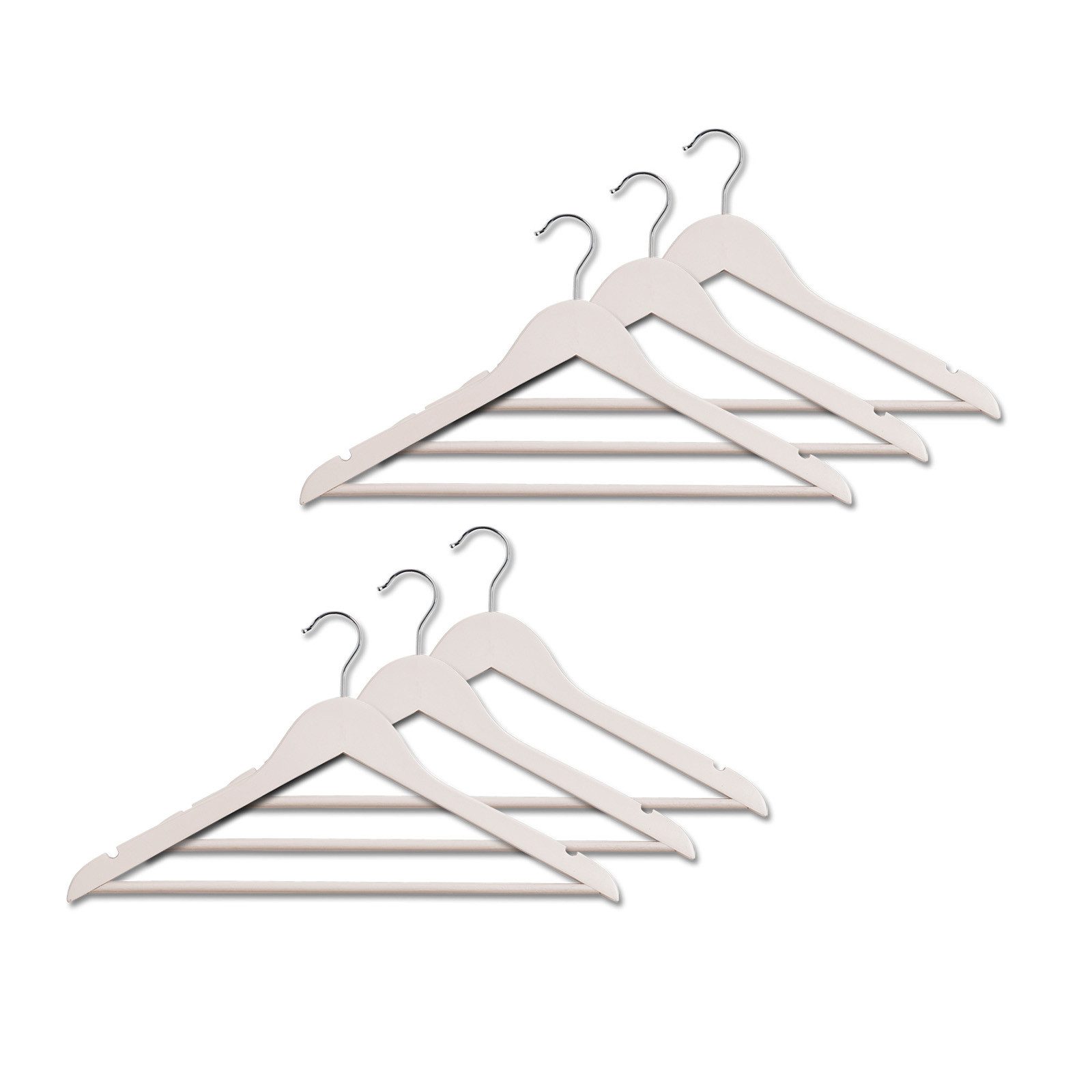 HTI-Living Kleiderbügel Kleiderbügel 6er Set Holzbügel Grau, (Set, 6-tlg), günstig online kaufen