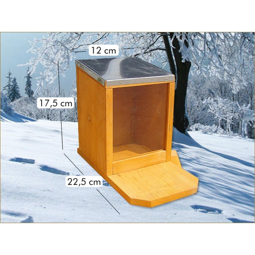 Feel2Home Futterhaus Eichhörnchen Futterhaus Futterautomat Futterstation Holz Plexiglas, Zinkdach