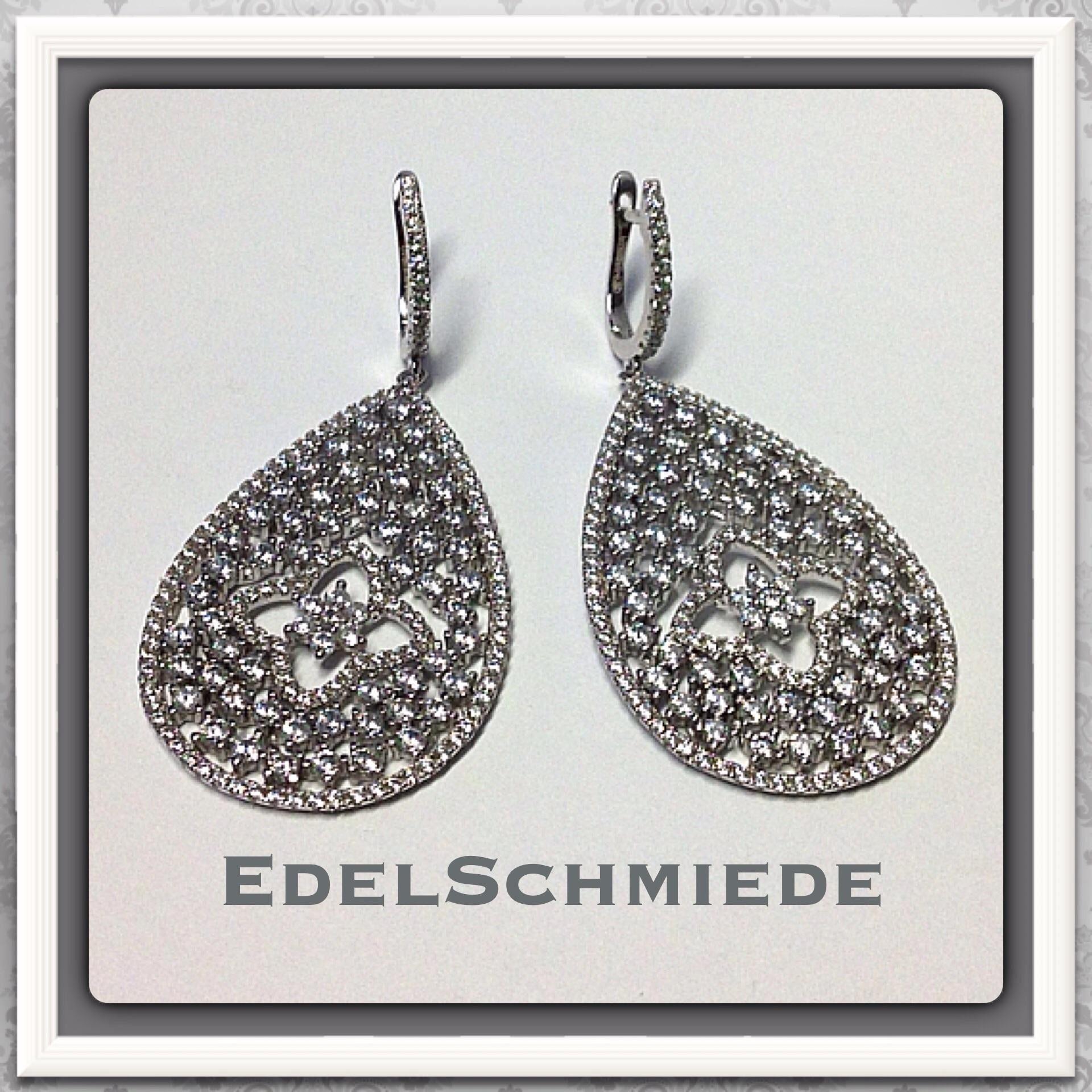Paar Ohrhänger Edelschmiede925 wunderschöne Ohrhänger 925 Silber rhod Zirkonia
