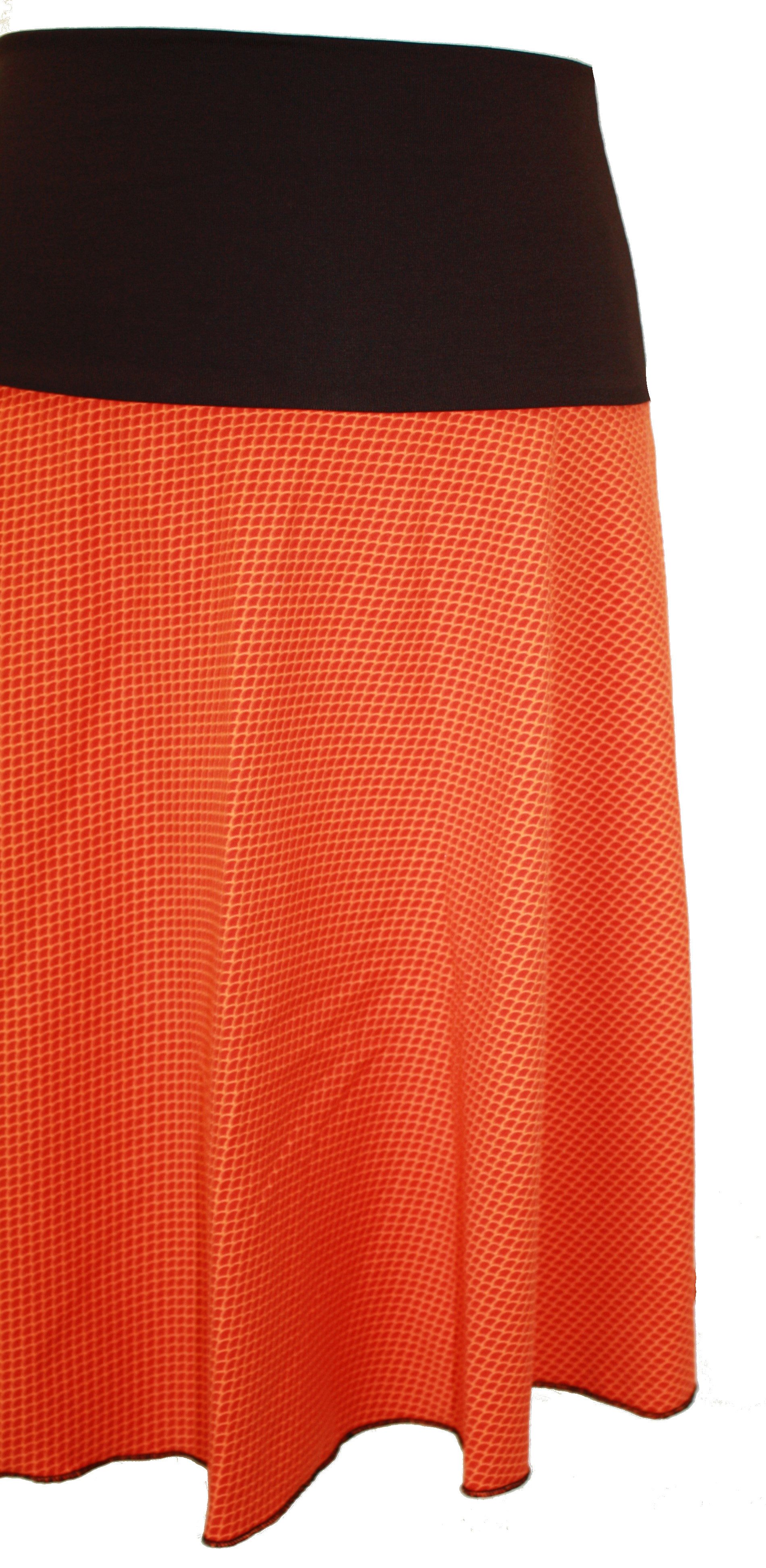 dunkle design A-Linien-Rock Sommer Sweat Schwarz günstig online kaufen