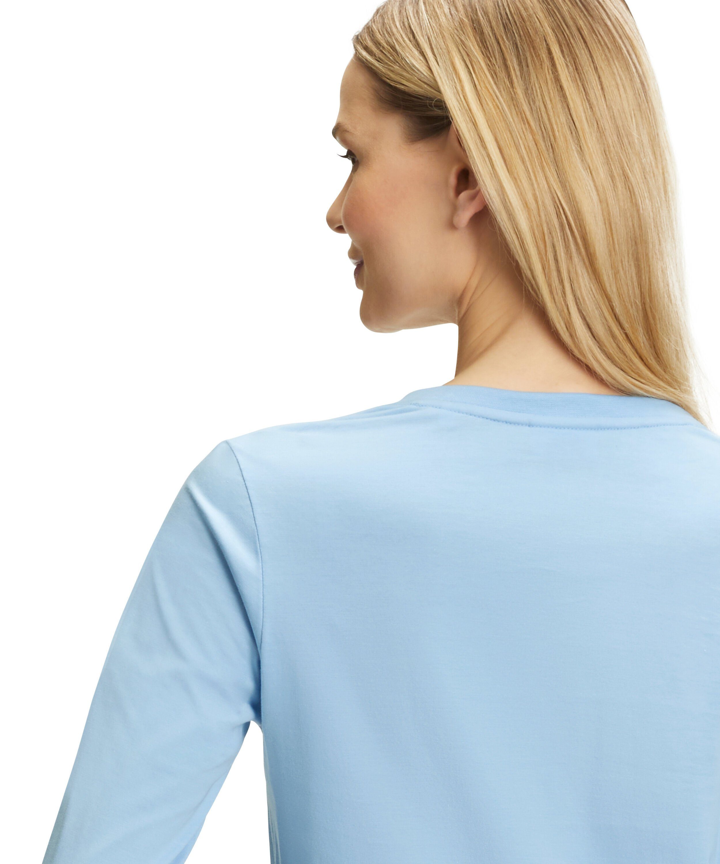 T-Shirt FALKE blue sky (1-tlg) aus Baumwolle reiner (6807)