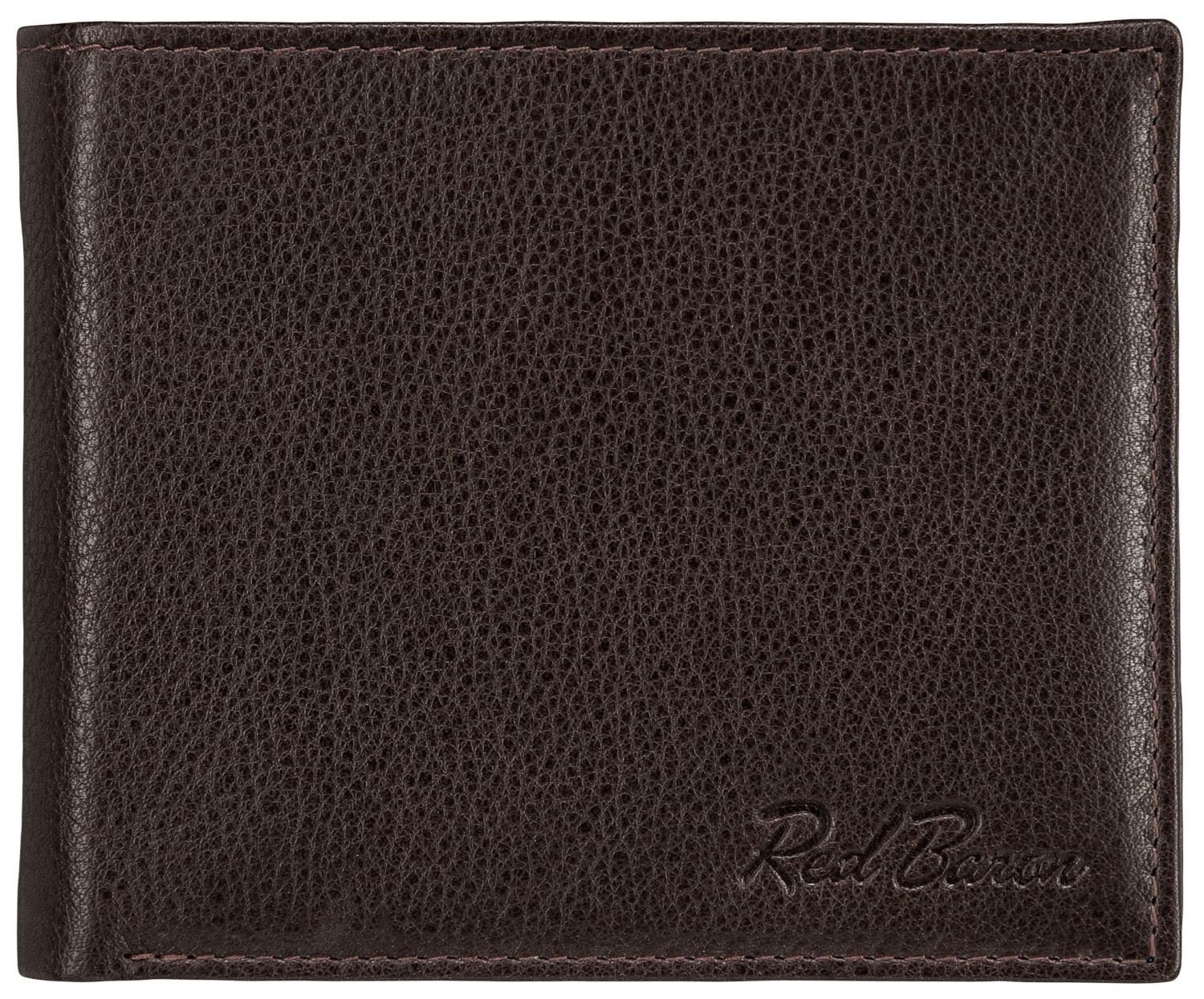 Geldbörse Geldbeutel Leder Schwarz RB-WT-004-08