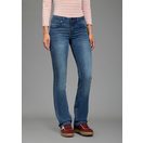 Arizona Bootcut-Jeans Shaping bootcut, Kontrastnähte, Used-Look-Waschung, niedrige Leibhöhe