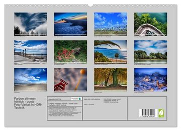 CALVENDO Wandkalender Farben stimmen fröhlich - Bunte Foto-Vielfalt in HDR-Technik (Premium, hochwertiger DIN A2 Wandkalender 2023, Kunstdruck in Hochglanz)
