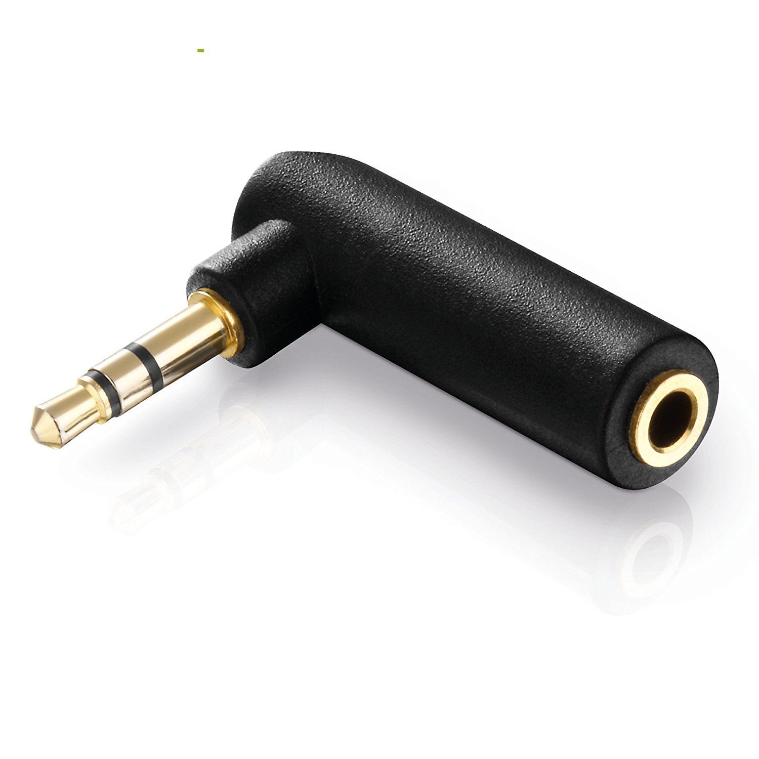 adaptare 10120 Winkel-Adapter 3,5mm Klinkenstecker (3-polig) auf Klink Audio-Adapter