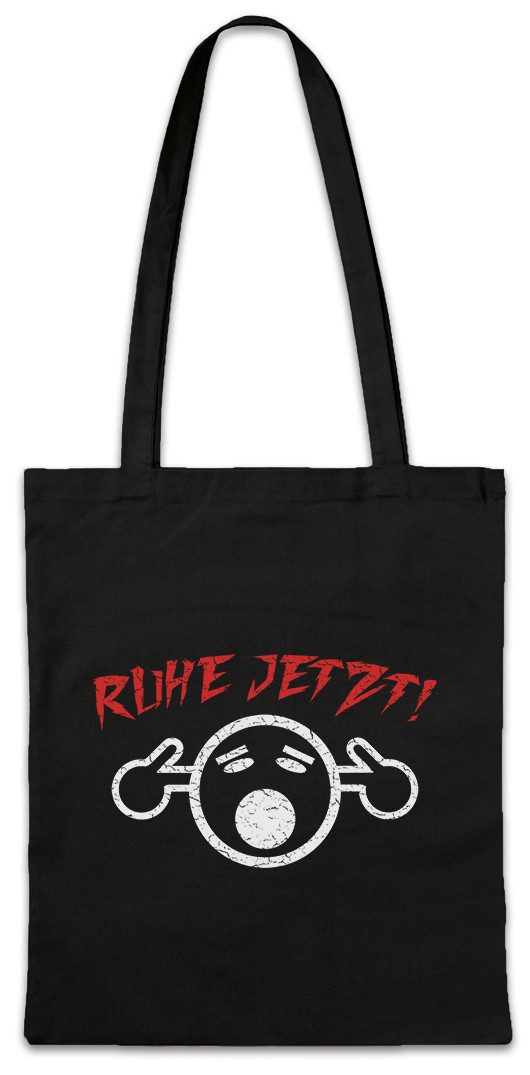 Beuteltasche Ruhe Jetzt Stofftasche Fun Geschenk Lustig Comic Lärm Krach Lärm