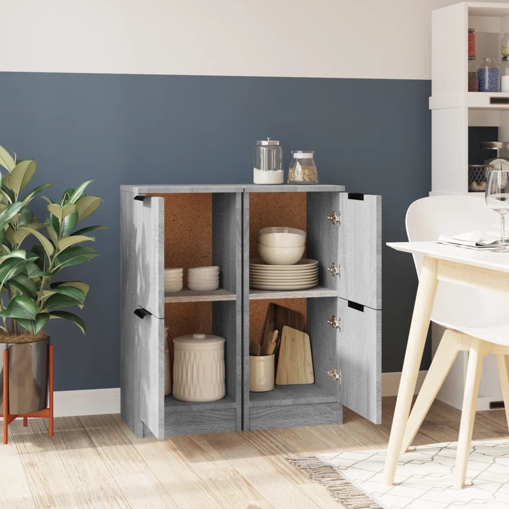 vidaXL Sideboard Sideboards 2 Stk. Grau günstig online kaufen