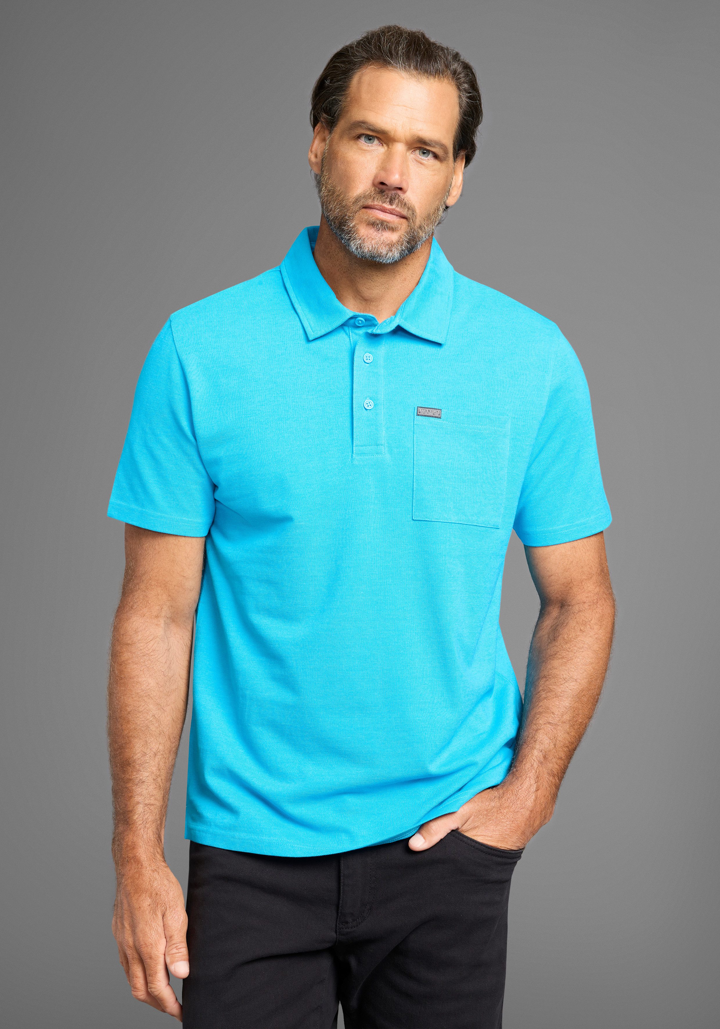 Man's World Poloshirt mit Brusttasche – Bild 3 von 5