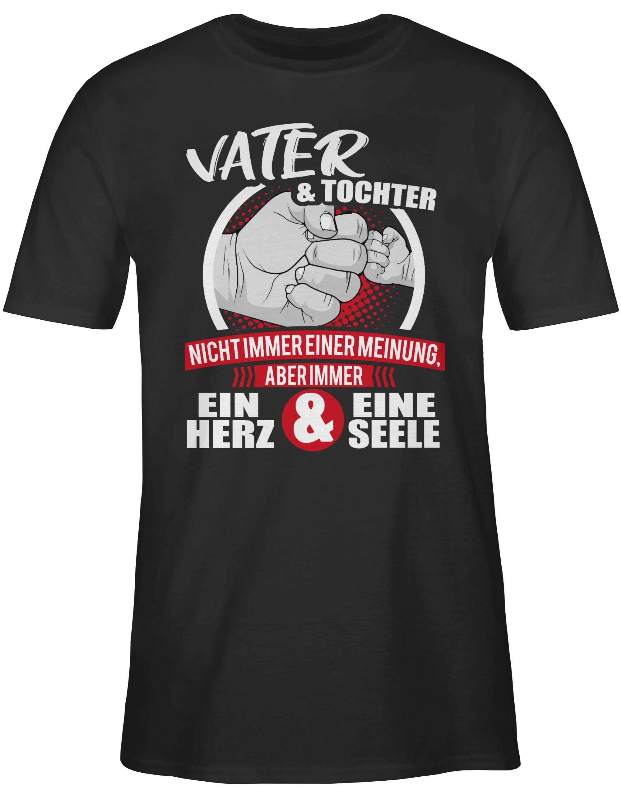 Shirtracer T-Shirt Vater & Tochter Immer ein Herz & eine Seele - weiß/rot S günstig online kaufen