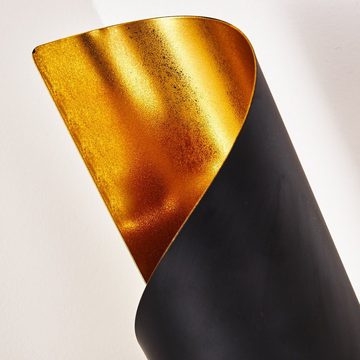 hofstein Tischleuchte »Barberino« moderne Nachttischlampe aus Metal in Schwarz/Goldfarben, ohne Leuchtmittel, Tischlampe, E14, Leucht m. An-/Ausschalter