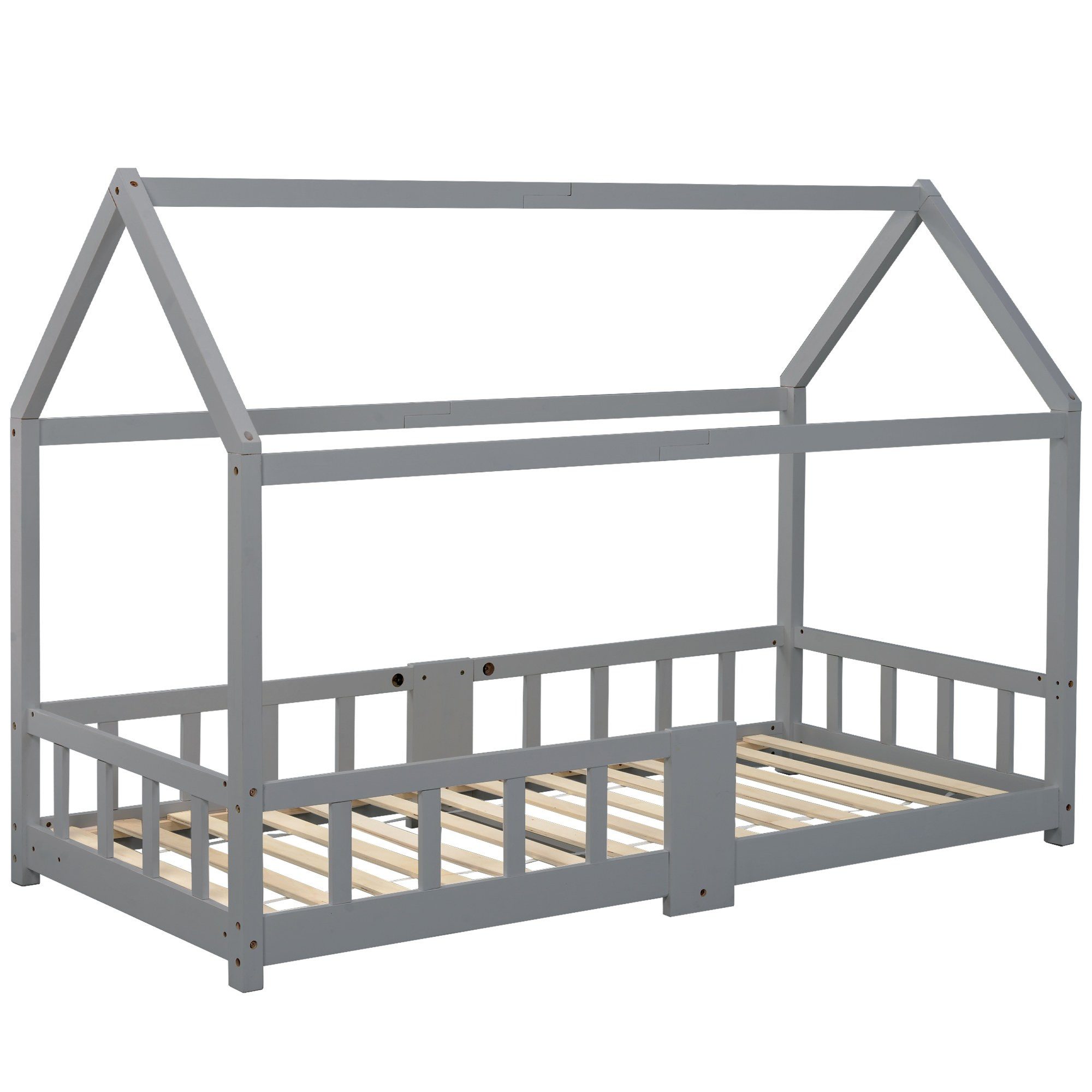 LIVIHOME Bett NORA (Packung, 1-tlg), Rausfallschutz, Lattenrost, Liegefläche 90cm x 200cm