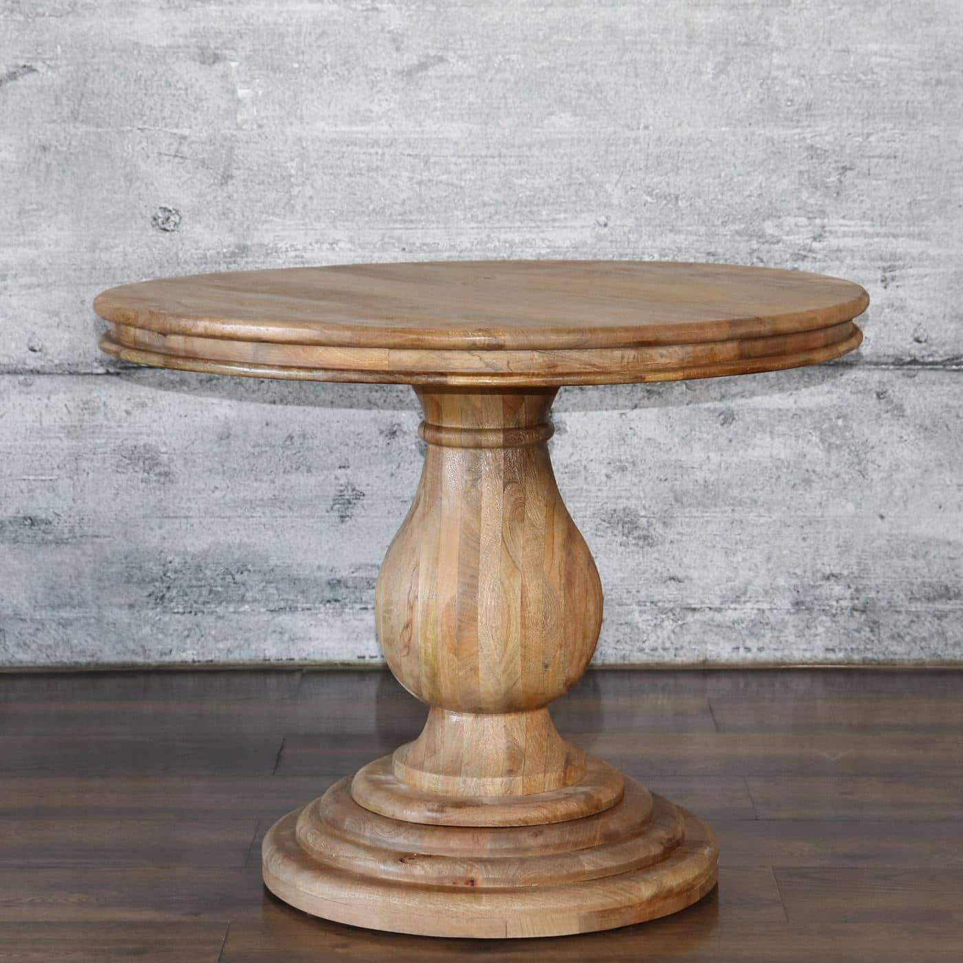 baario Esstisch Esstisch HARRISON braun Ø100, rund massiv Mangoholz Landhau günstig online kaufen