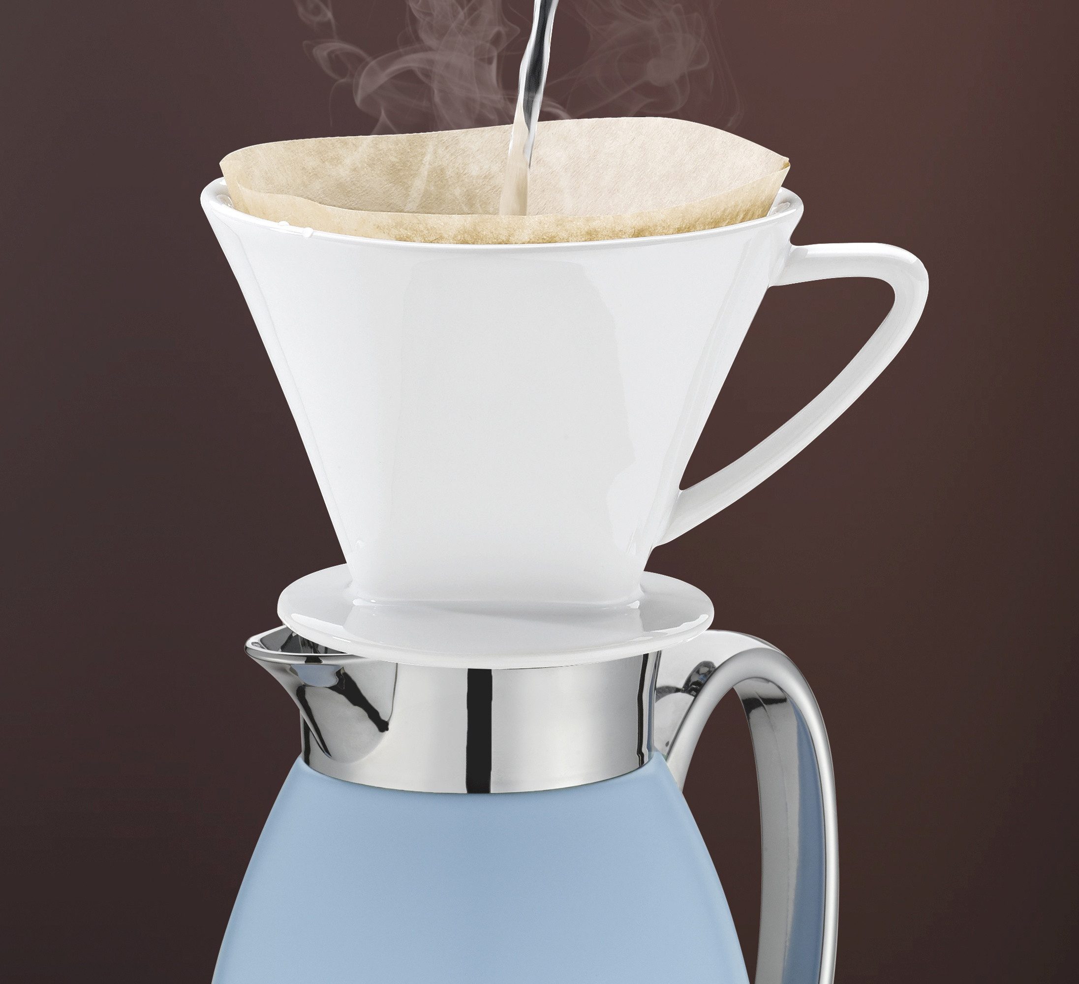 Cilio Isolierkanne Isolierkanne Kaffeekanne Thermoskanne Teekanne cilio VENEZIA hellblau