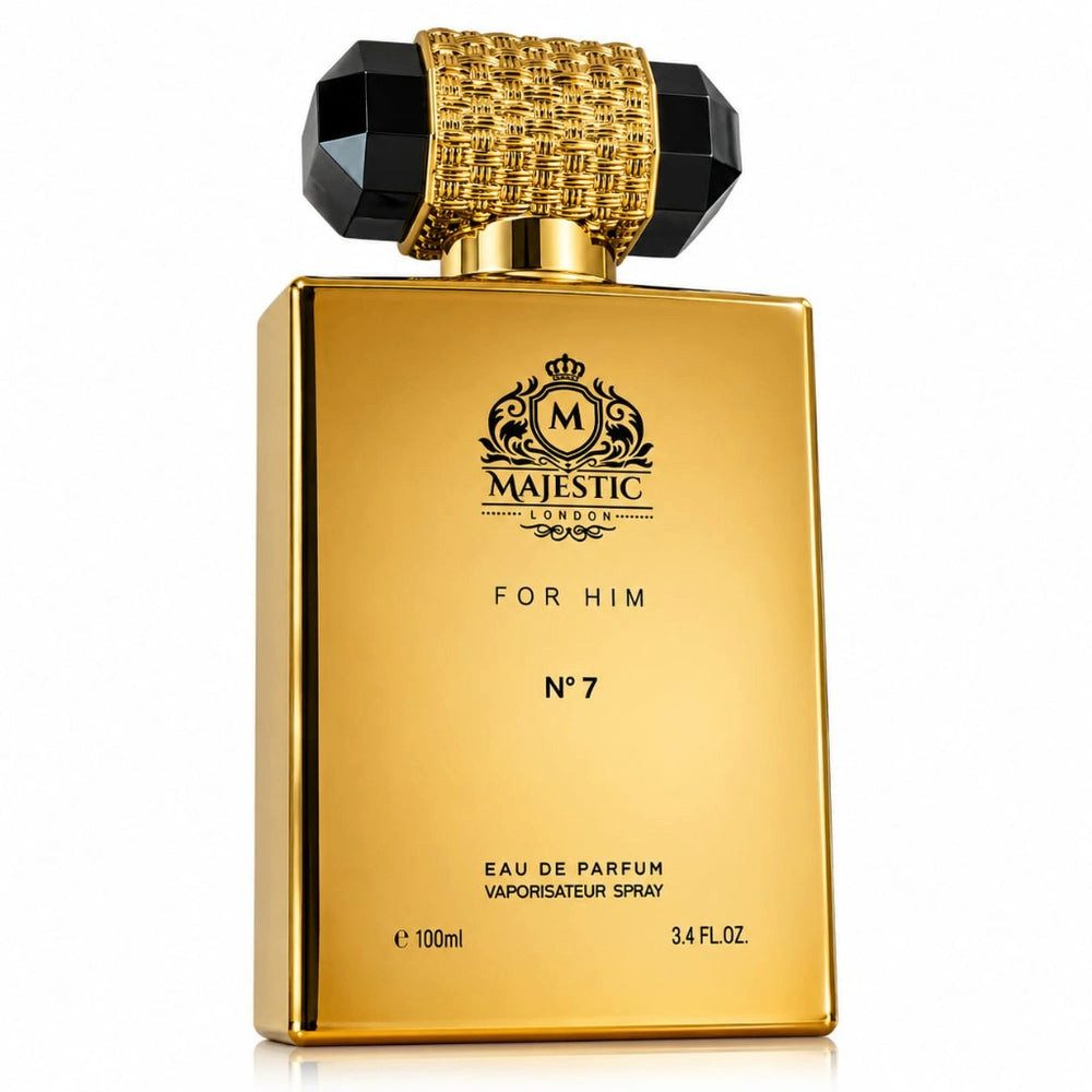Fine Perfumery London Duft-Set for Him No 7 Gold EDP 100 ml Parfümzerstäuber leer