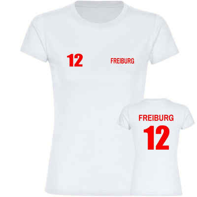 multifanshop T-Shirt Damen Freiburg - Trikot 12 - Frauen