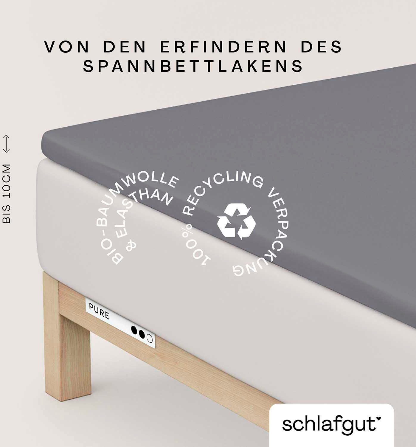 Schlafgut Spannbettlaken PURE TOPPER in Gr. 90x200, 140x200 oder 180x200 cm günstig online kaufen