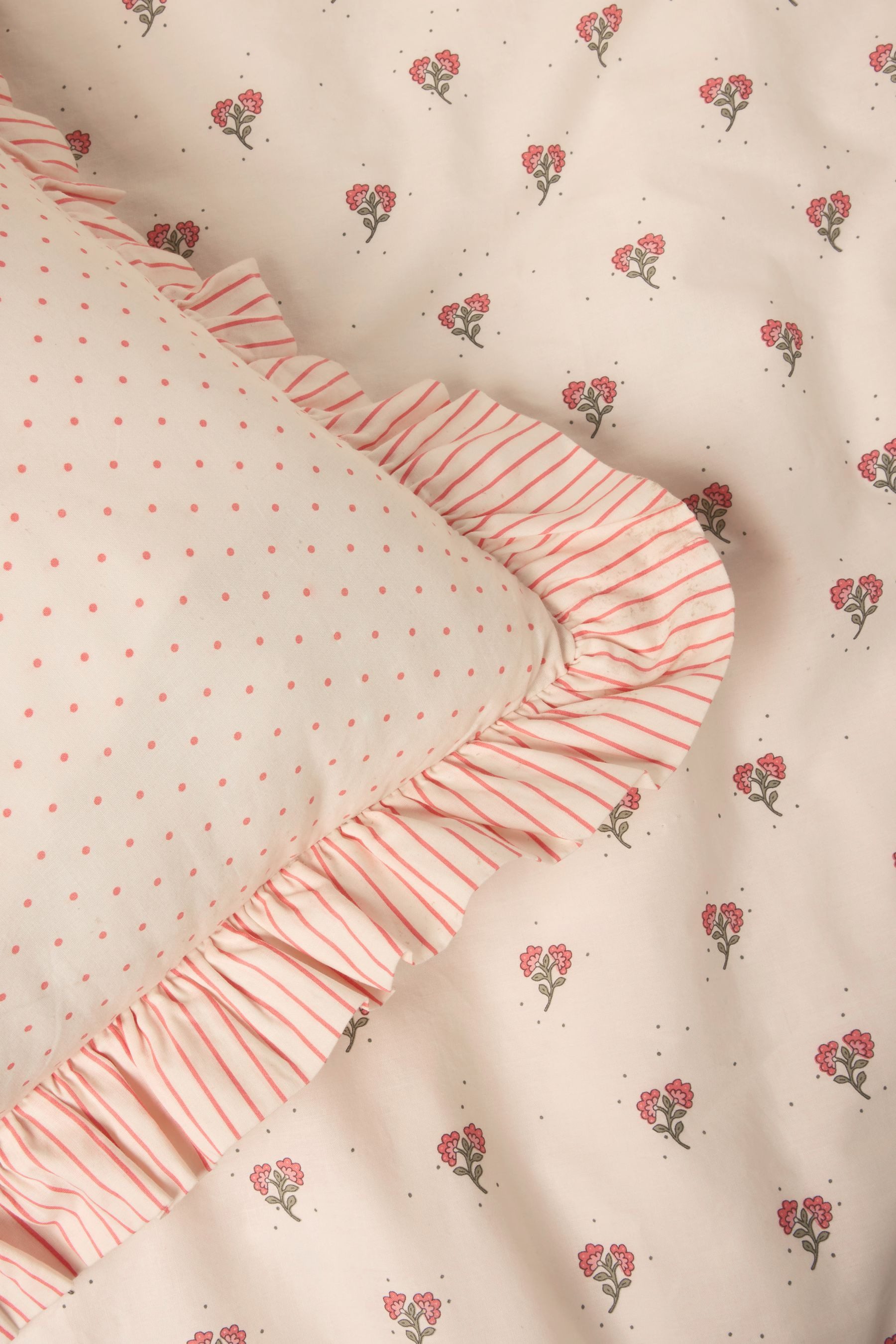 Next Bett-Set Geblümte Bettwäsche aus 100% gewaschener Baumwolle, Bezug: Baumwolle