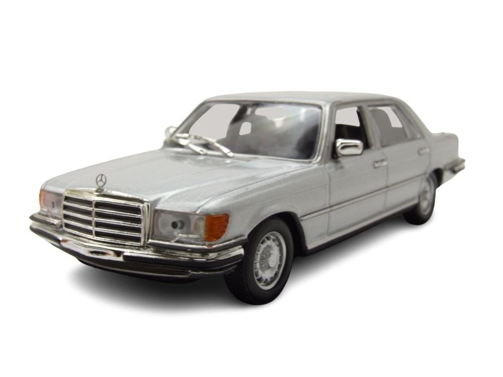 Maxichamps Modellauto Mercedes 450 SEL W116 1972 silber, Maßstab 1:43
