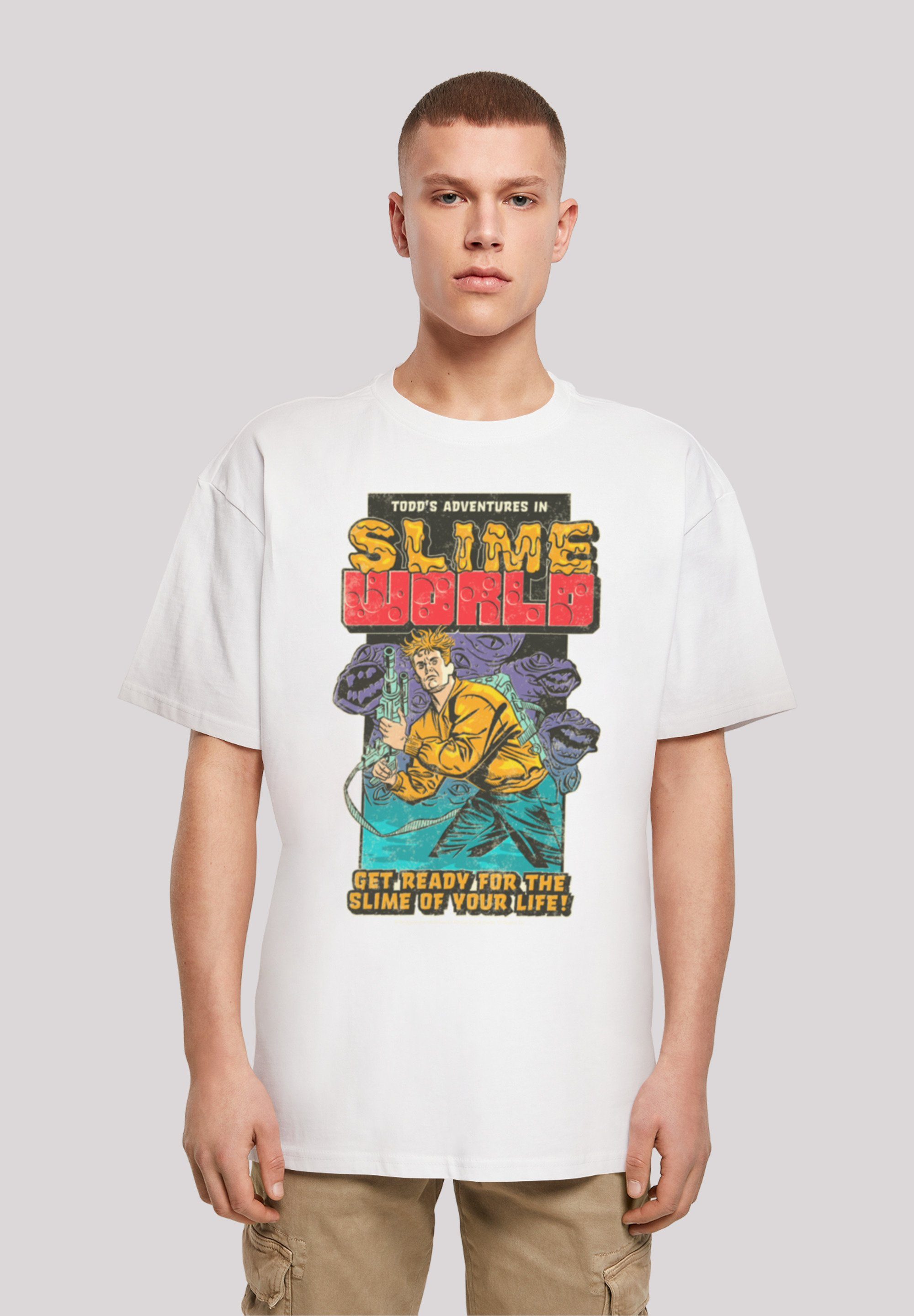 F4NT4STIC T-Shirt Retro Gaming Todd's Adventures In SlimeWorld Print weiß | T-Shirts