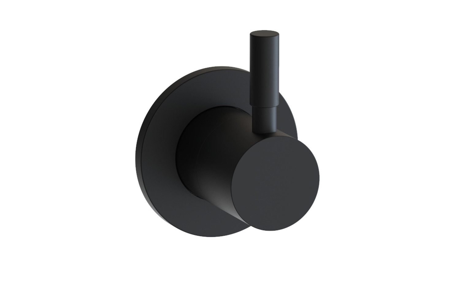 Aqua Bagno Absperrventil Schwarzes Unterputzventil – Modernes Design für Dusch-WCs und Bidets, (Messing, schwarz matt beschichtet, 1-tlg., Wandarmatur rund), Inkl. Grundkörper