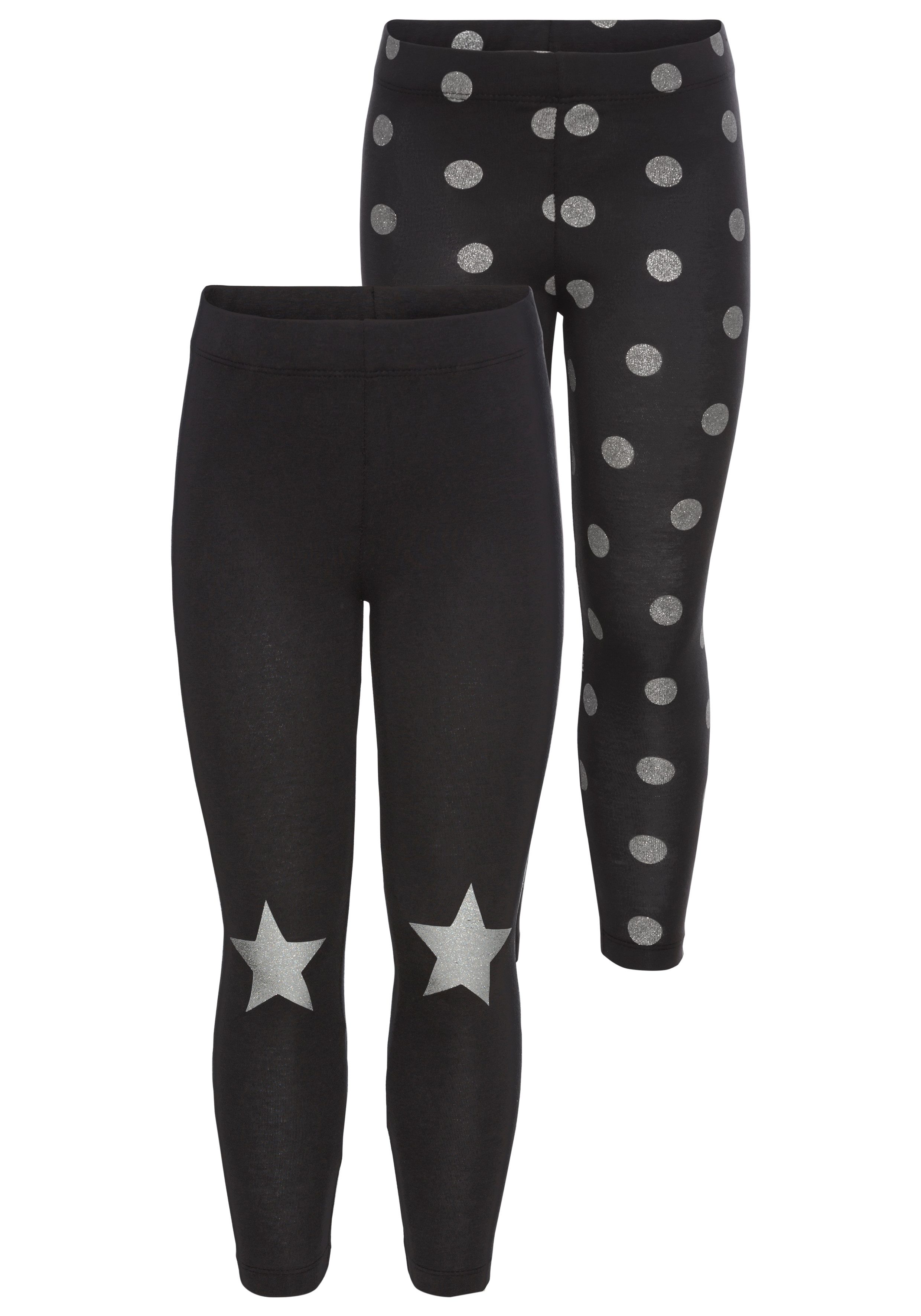Leggings 2er Pack Leggings, mit Sternen-Print